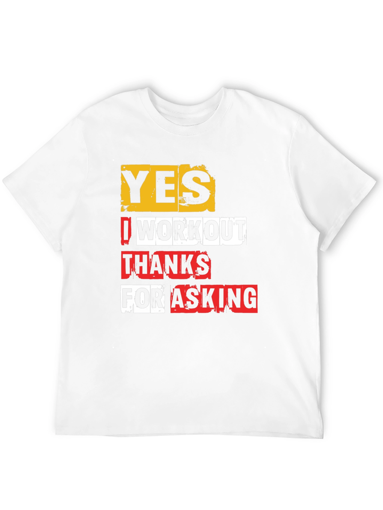 Black Workout Gym Shirt - Yes I Workout - Funny Fitness Tee view 12