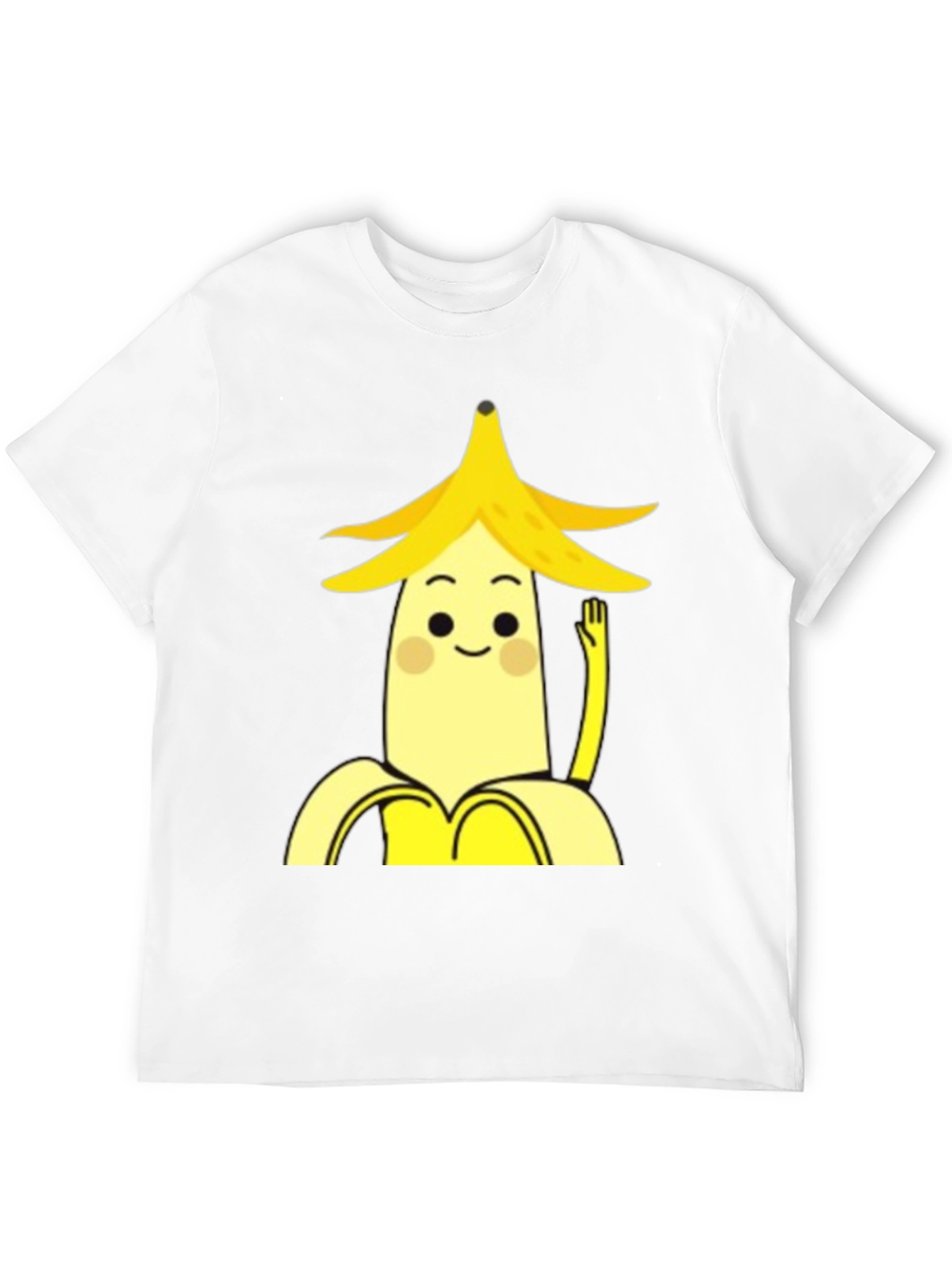 Black Banana Character Graphic Tee - Black Cotton Casual Shirt view 12