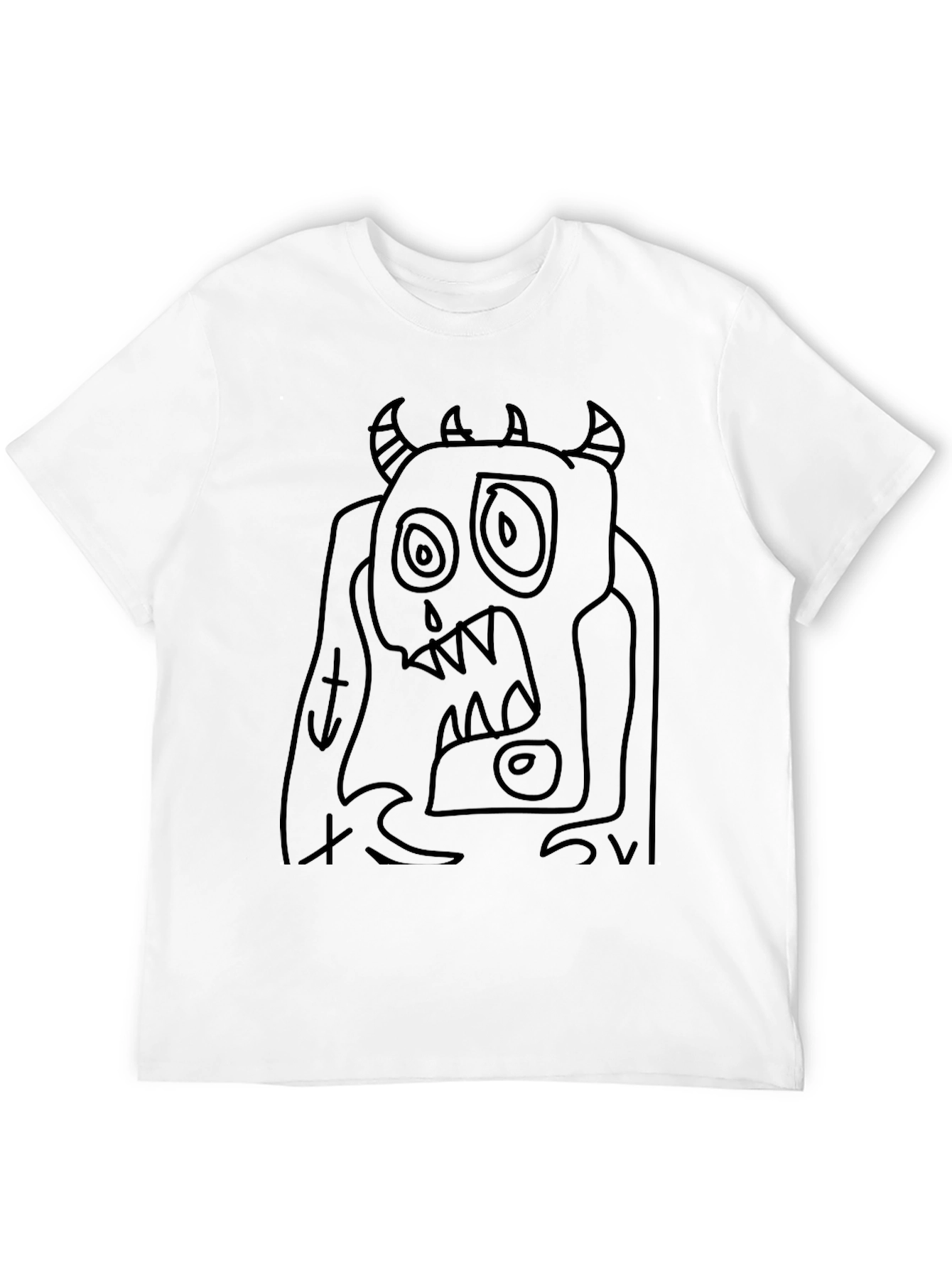 Black Monster Graphic Black T-Shirt view 12