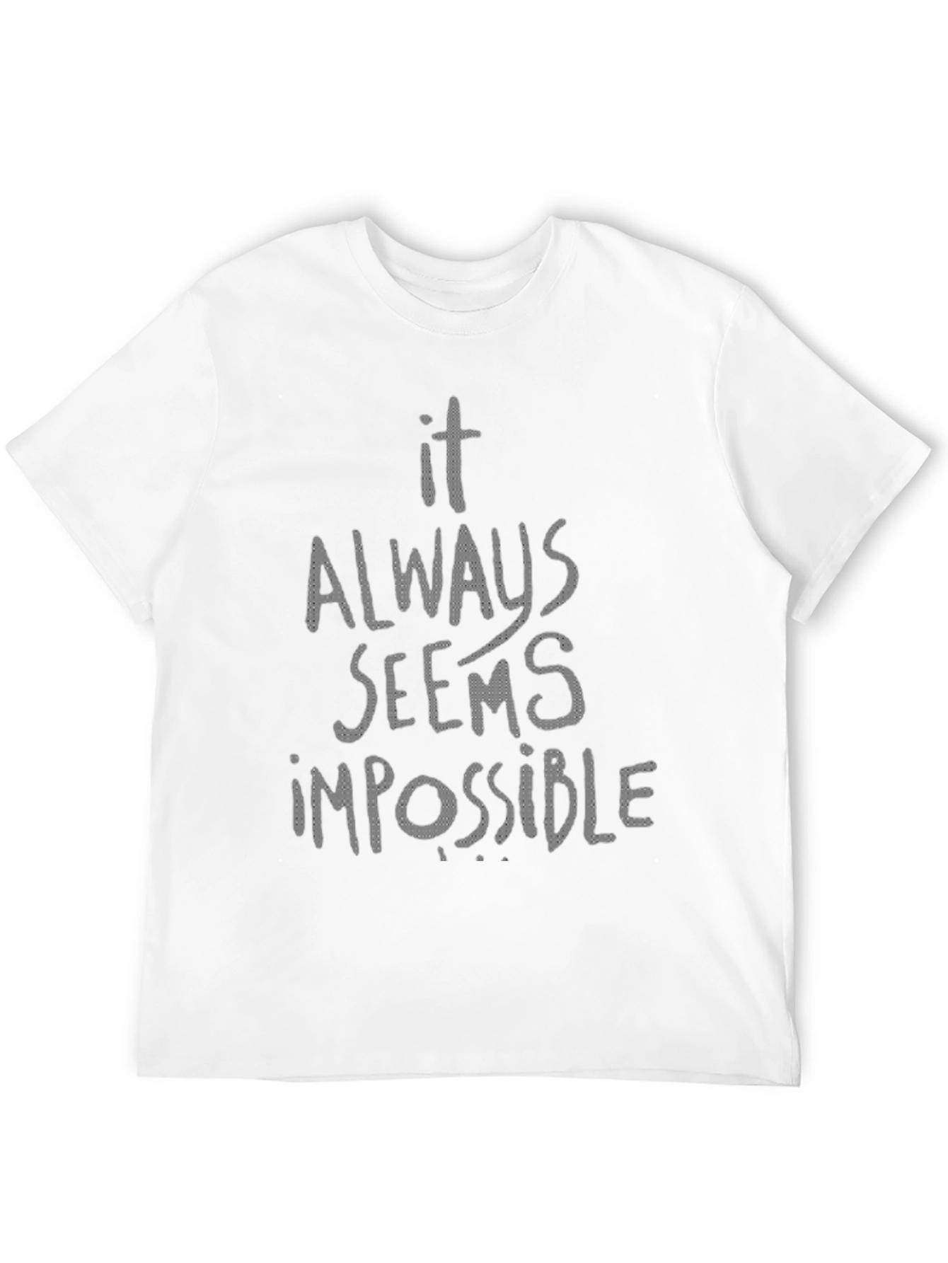 Black Impossible Graphic Tee - Mens Crew Neck T-Shirt view 12