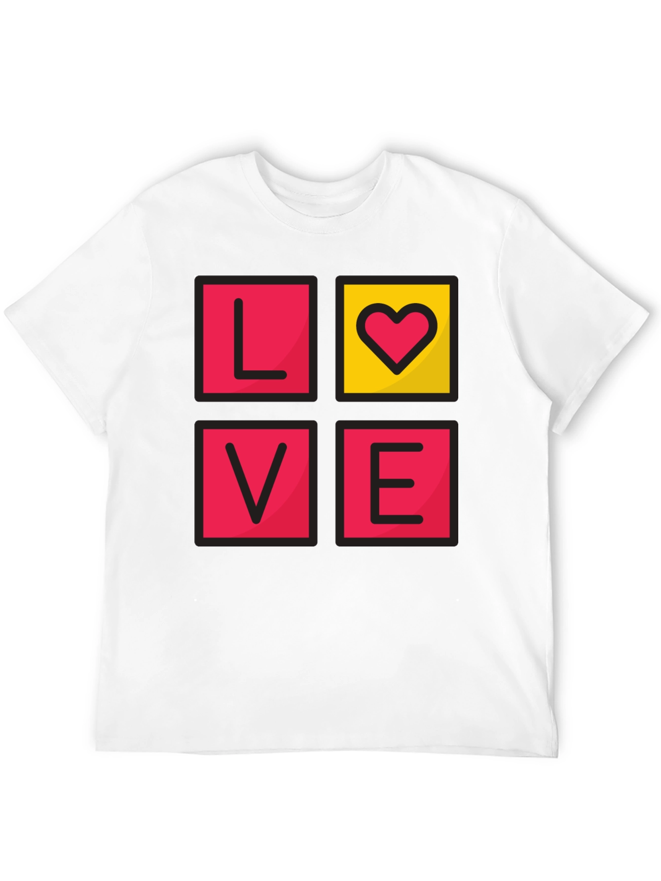 Black LOVE Graphic Tee - Men's Black T-Shirt view 12