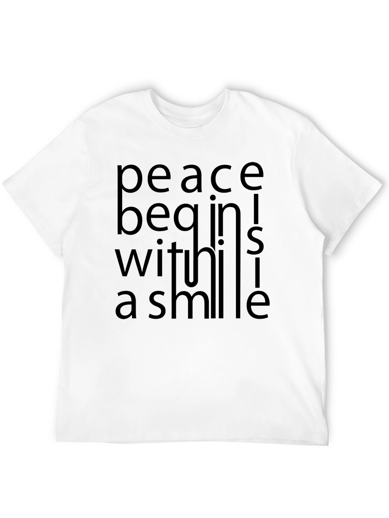 Black Peace Begins Within T-Shirt - Inspirational Graphic Tee view 12
