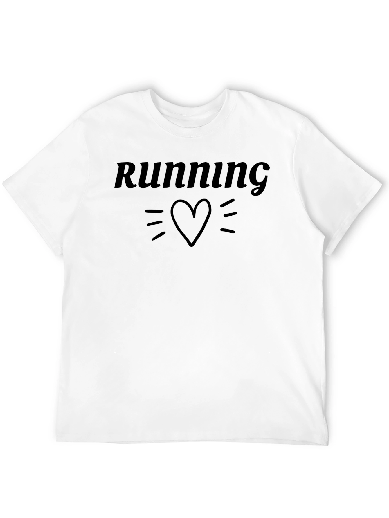 Black Running Heart Graphic T-Shirt view 12