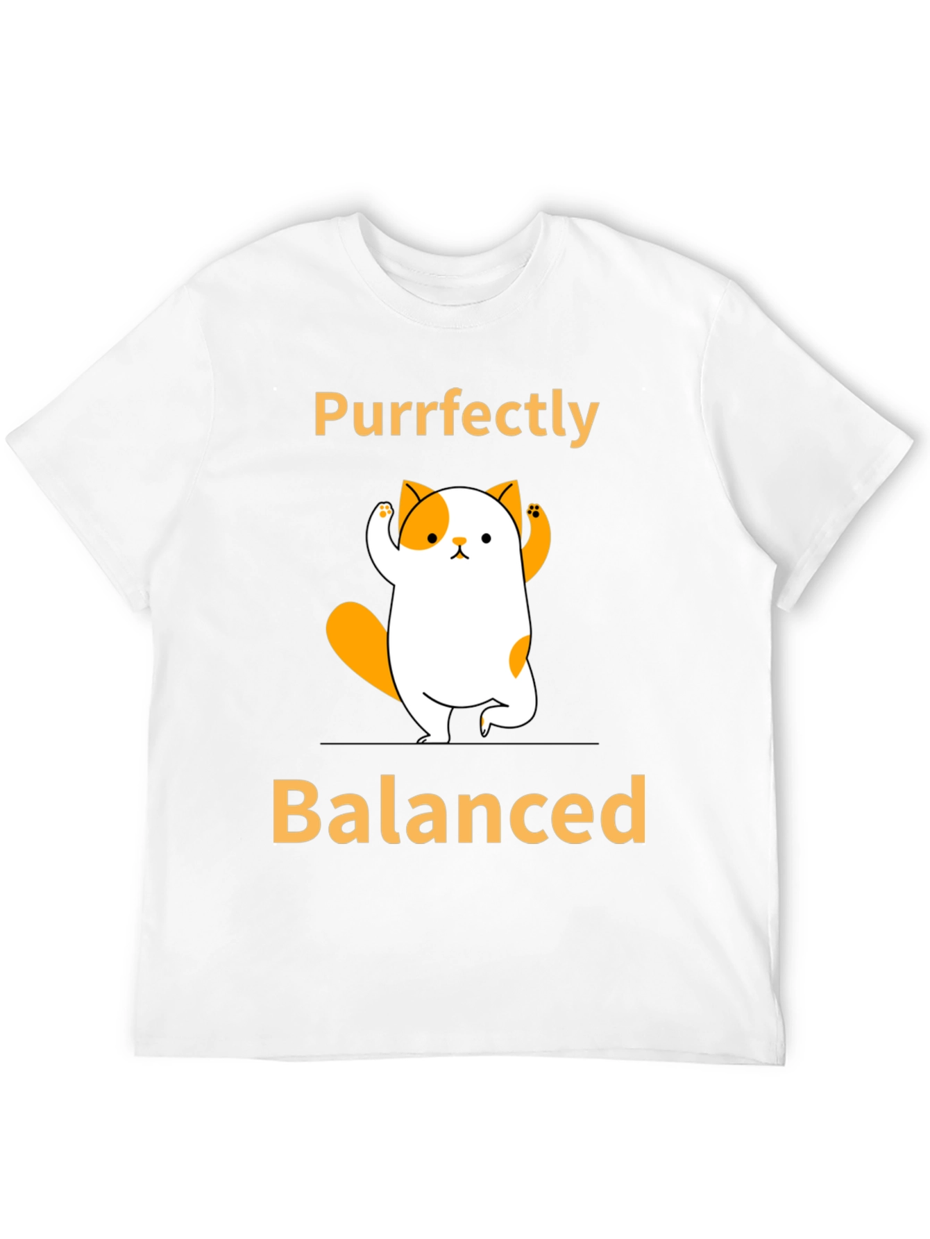 Black Purrfectly Balanced Yoga Cat Graphic T-Shirt view 12