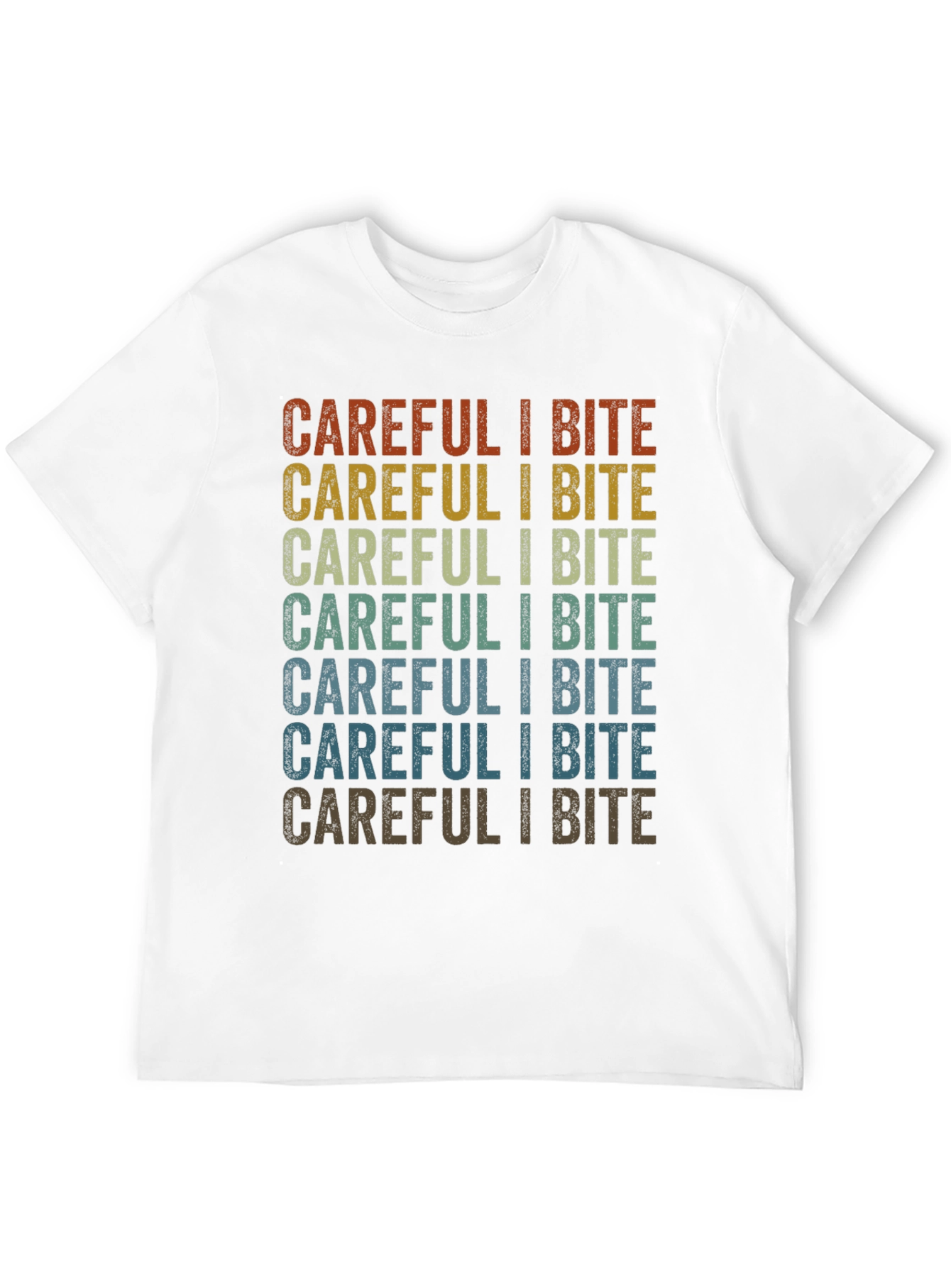Black Careful I Bite Graphic T-Shirt - Retro Style view 12