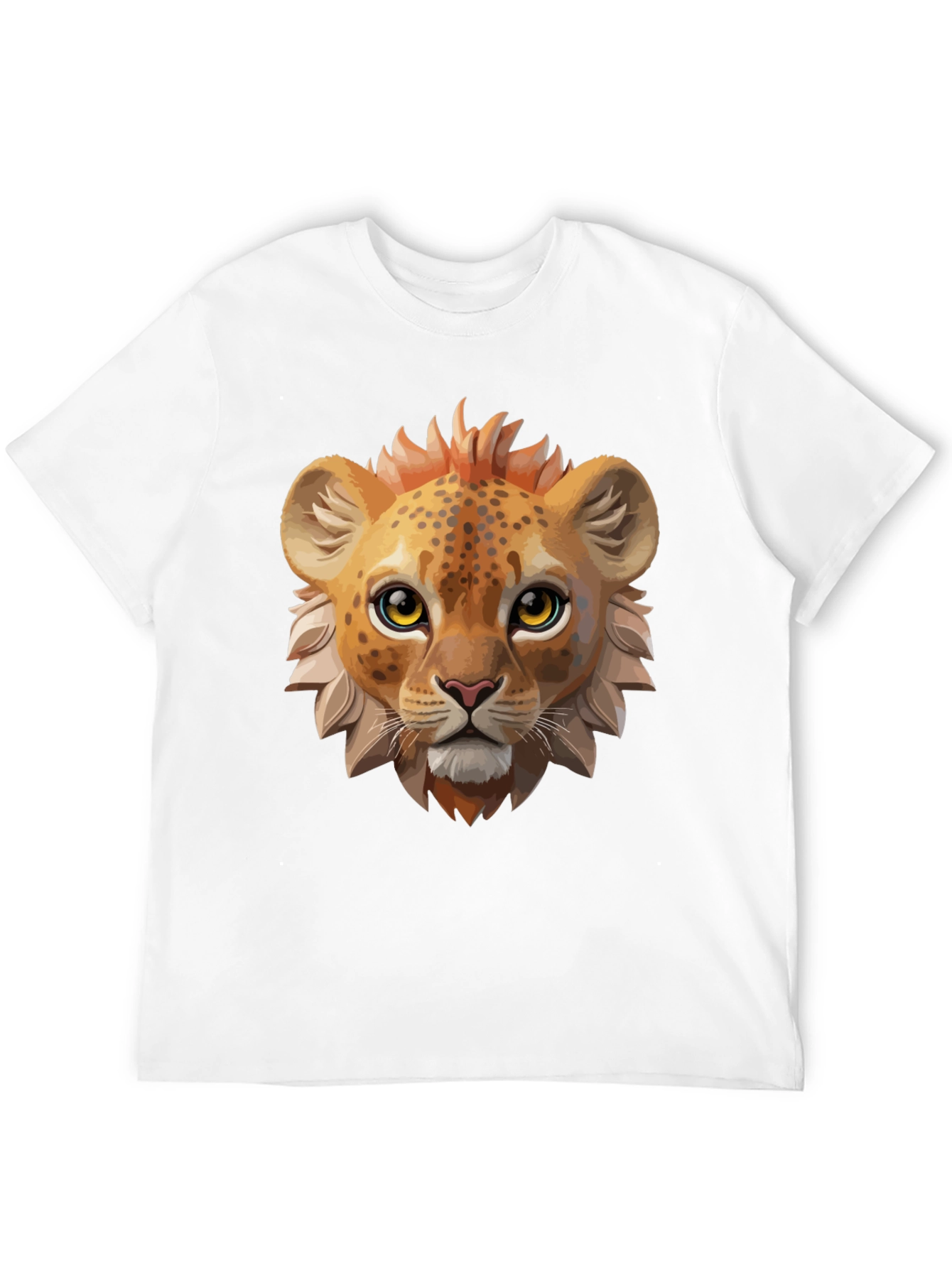 Black Lion Cub Graphic Tee - Black Cotton Shirt view 12