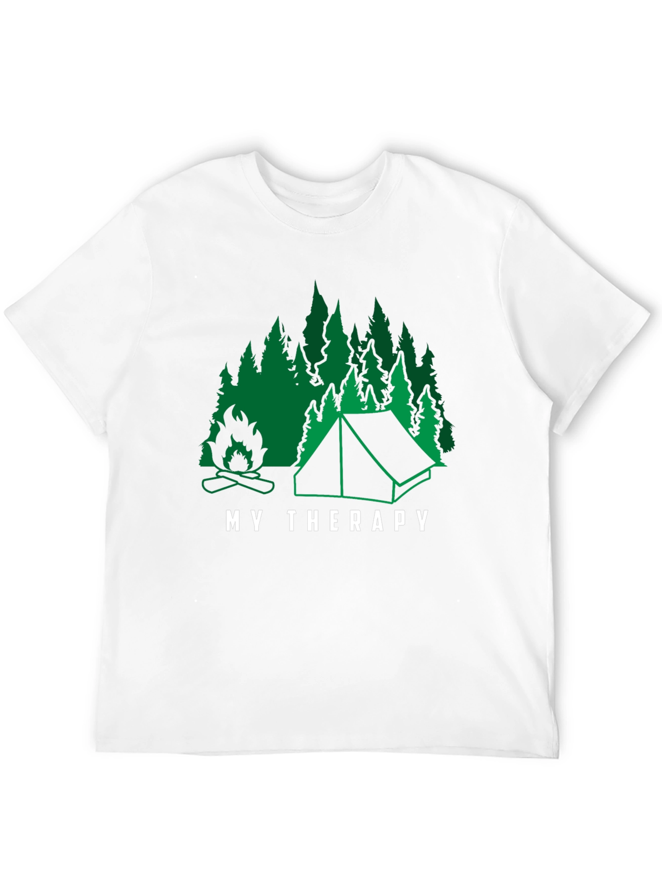 Black Camping Therapy Graphic Tee - Nature Adventure Shirt view 12
