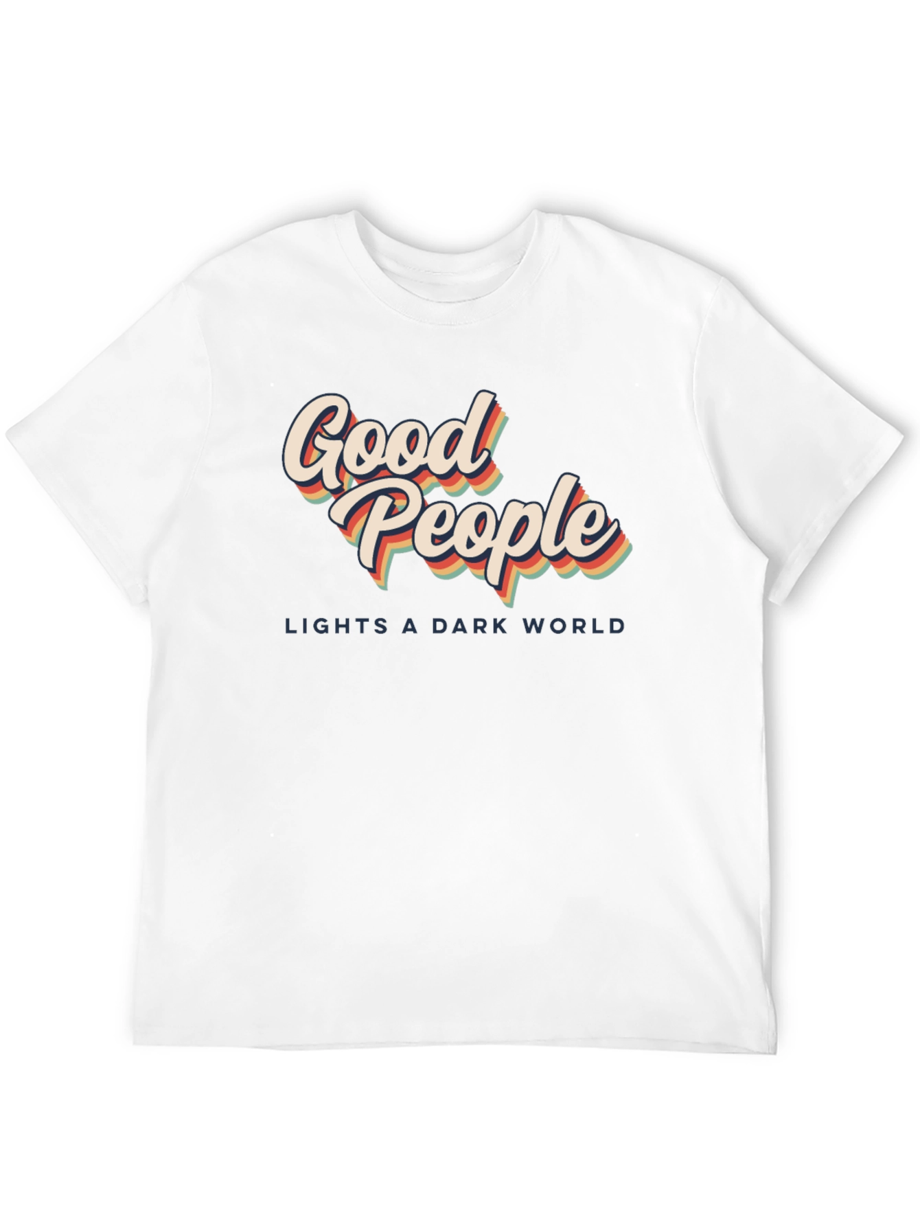 Black Good People Retro Graphic T-Shirt - Lights A Dark World view 12