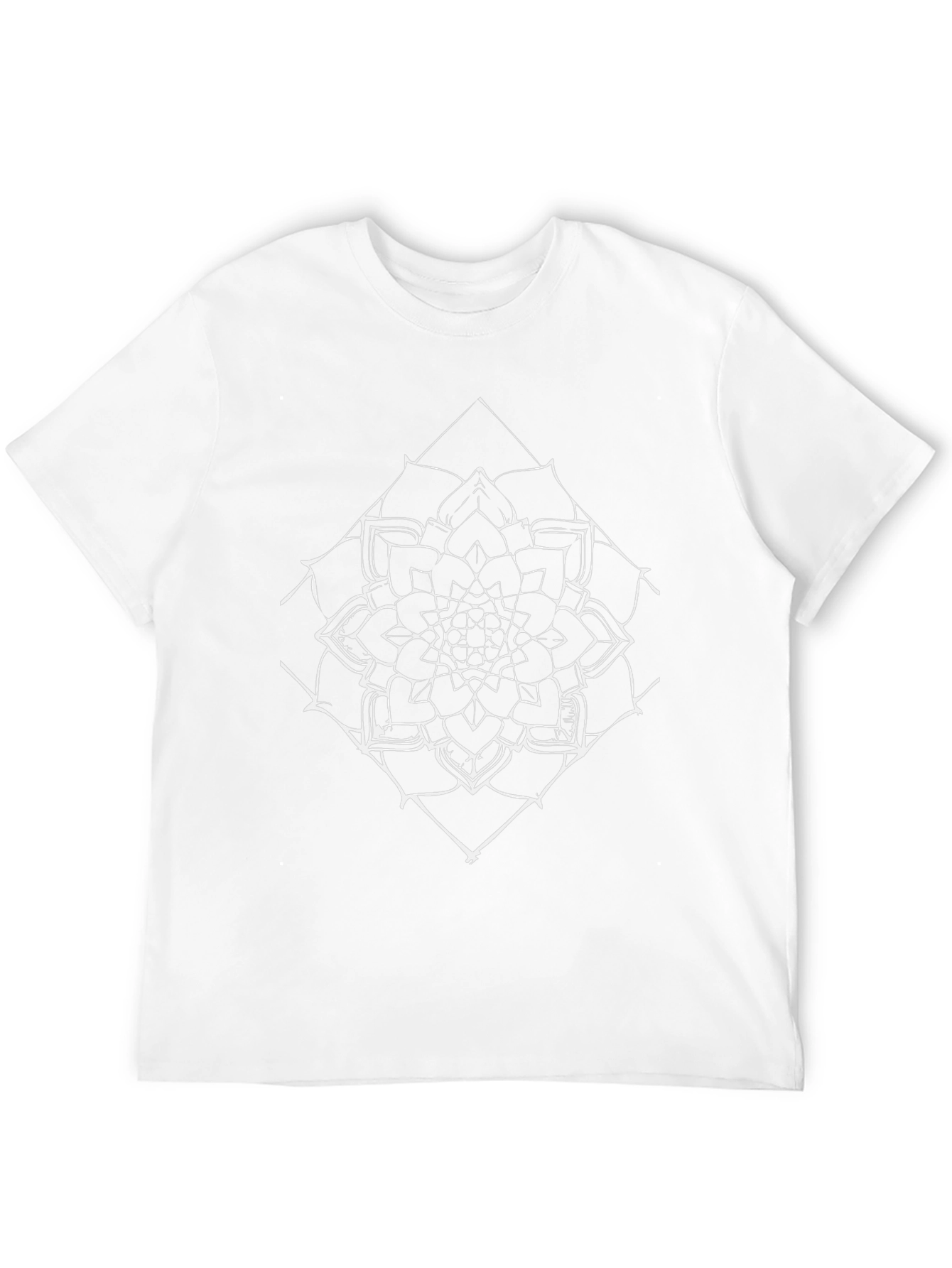 Black Geometric Mandala Graphic Tee - Black view 12