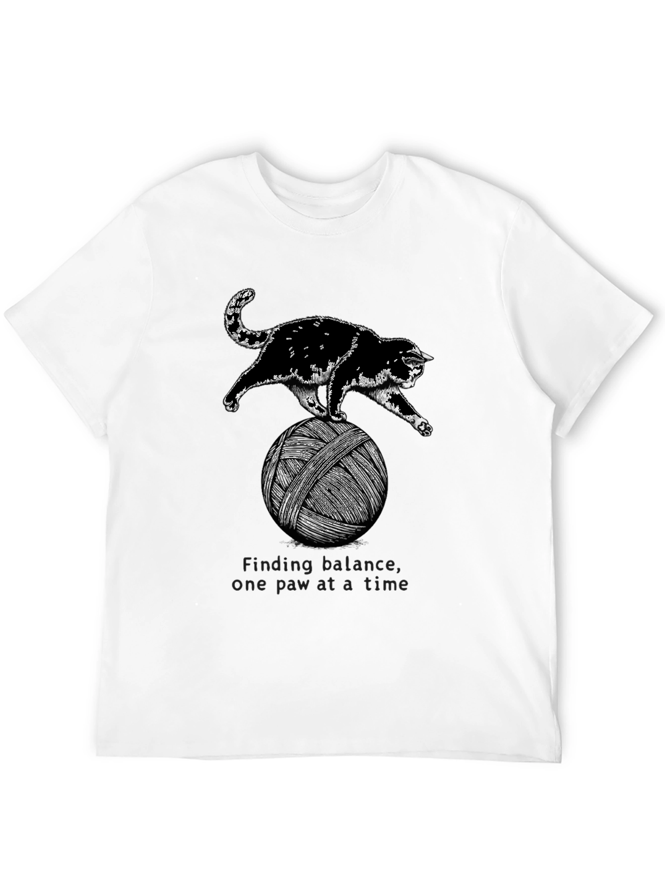 Black Cat Balancing Act T-Shirt view 12