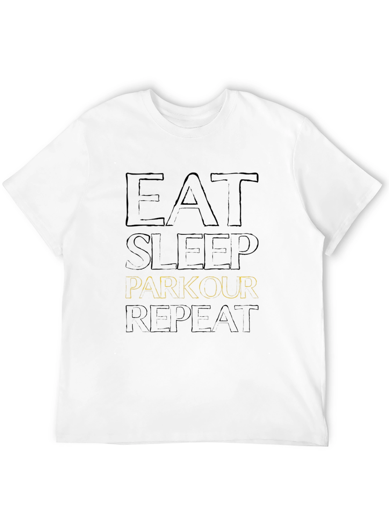 Black Eat Sleep Parkour Repeat Black T-Shirt view 12
