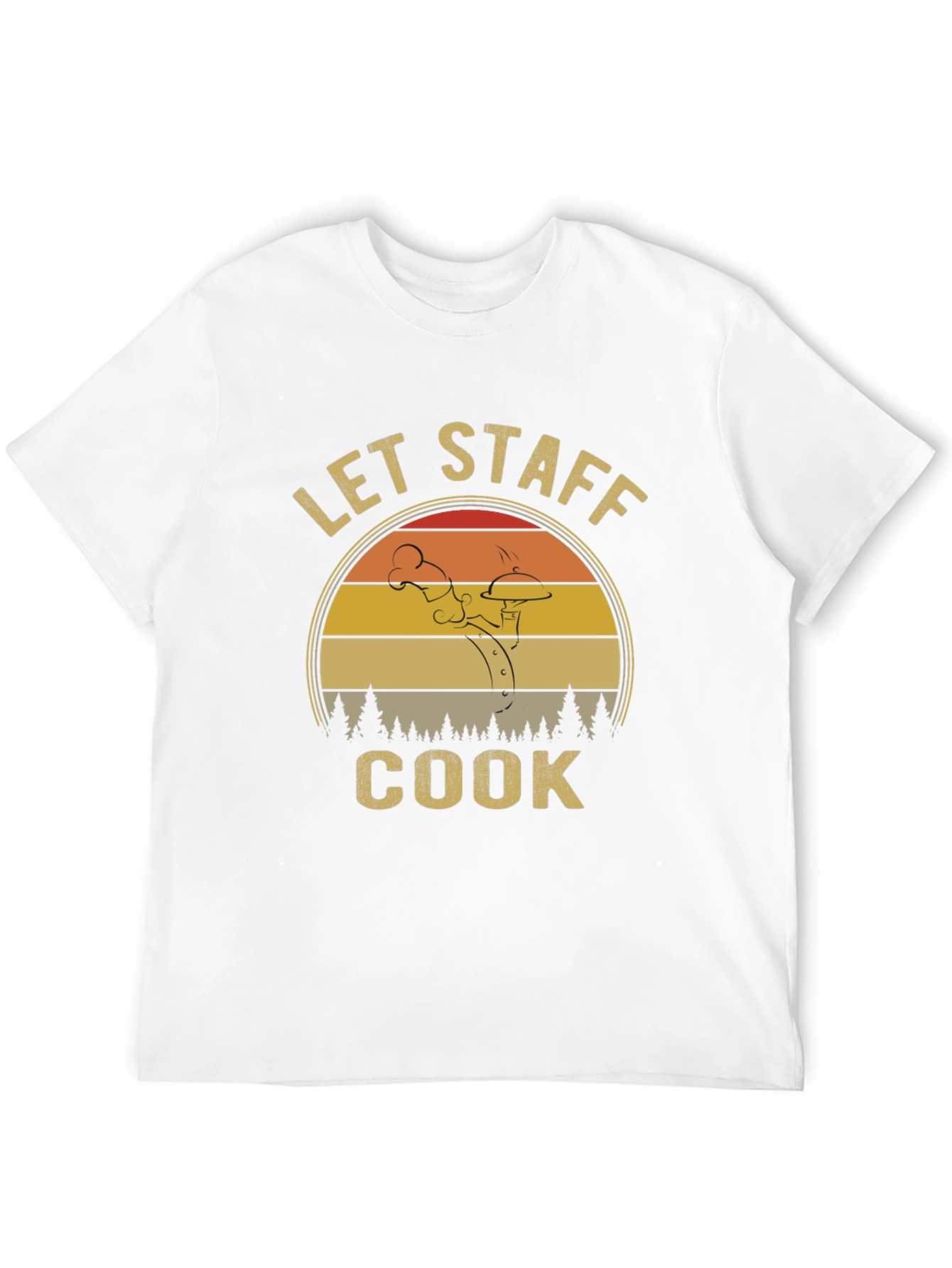 Black Let Staff Cook T-Shirt - Retro Chef Design view 12