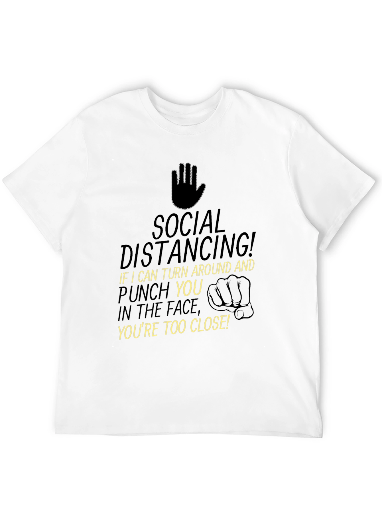 Black Social Distancing T-Shirt - Funny Quarantine Tee view 12