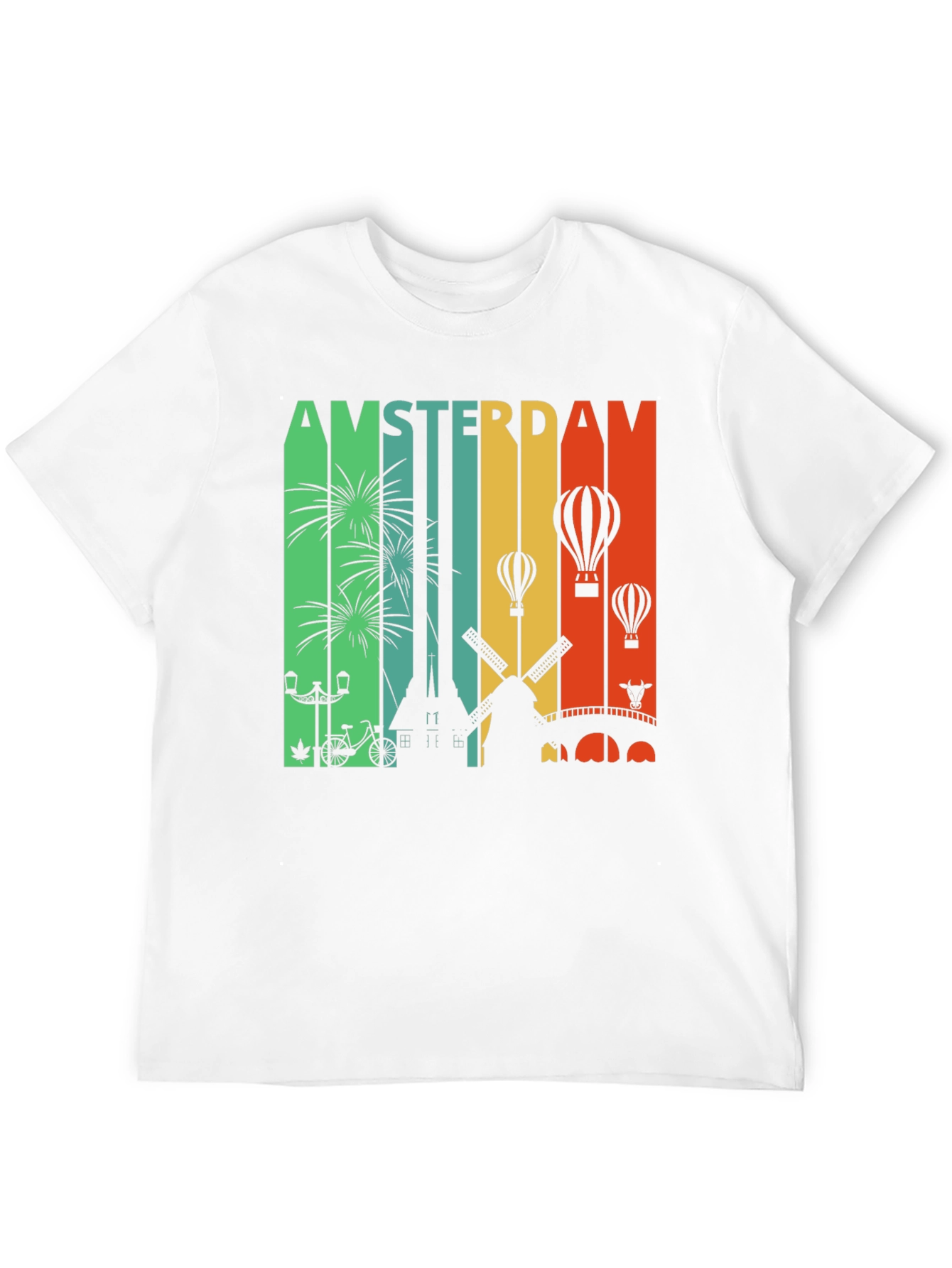Black Amsterdam Cityscape Graphic Tee view 12