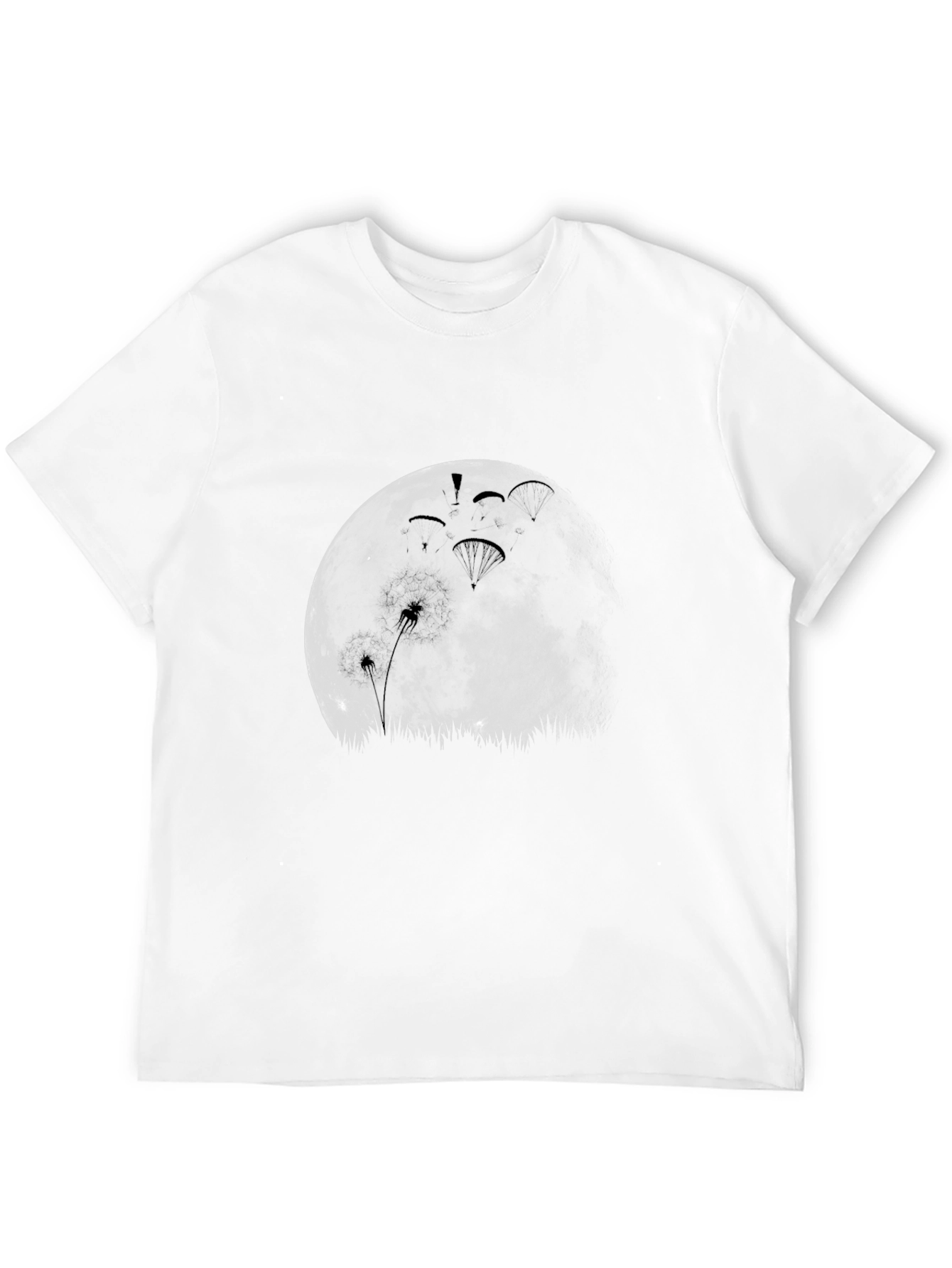 Black Moonlight Paragliding Black T-Shirt view 12