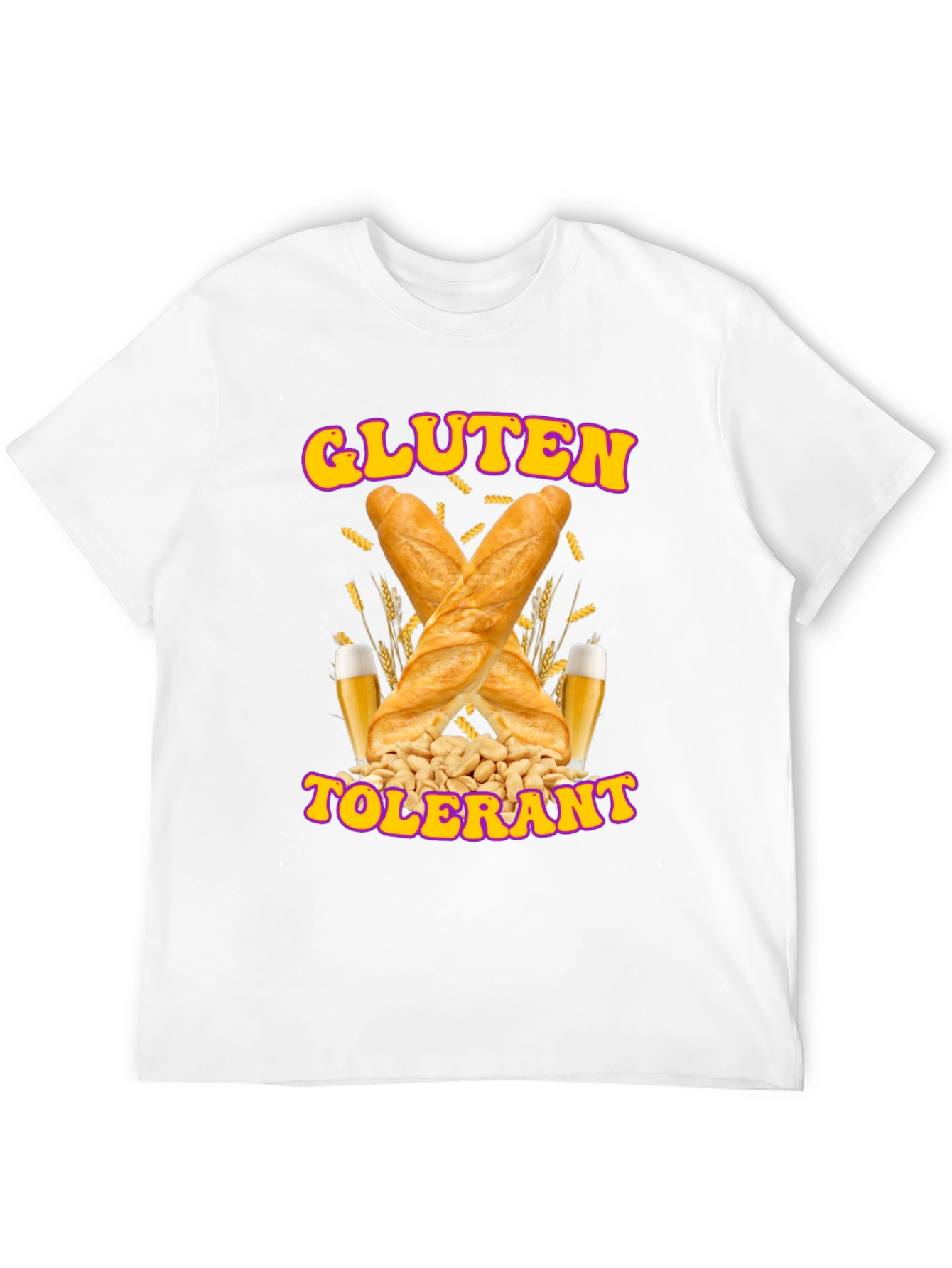 Black Gluten Tolerant Graphic Tee - Novelty T-Shirt view 12