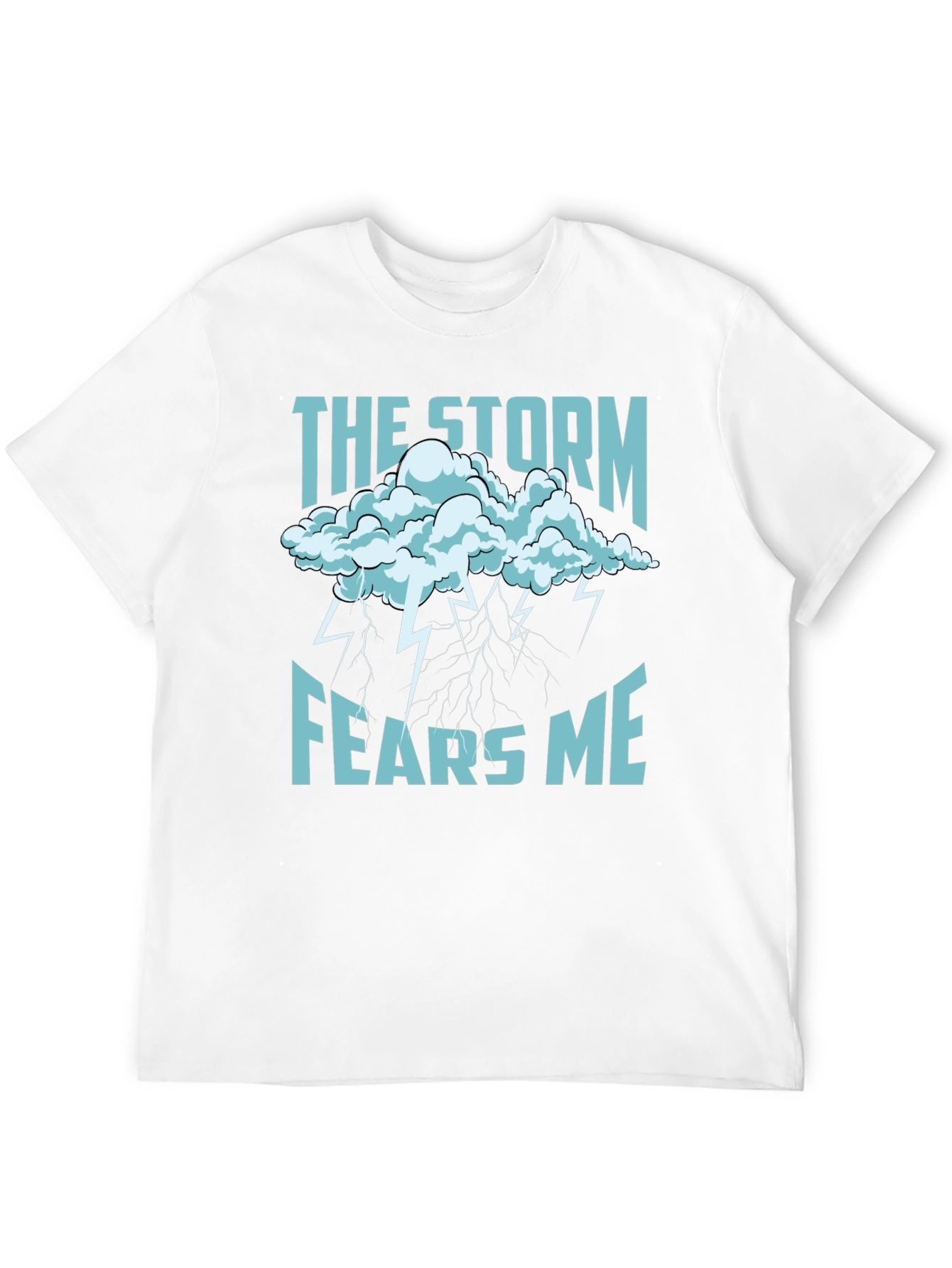 Black Storm Fears Me Graphic T-Shirt - Black view 12