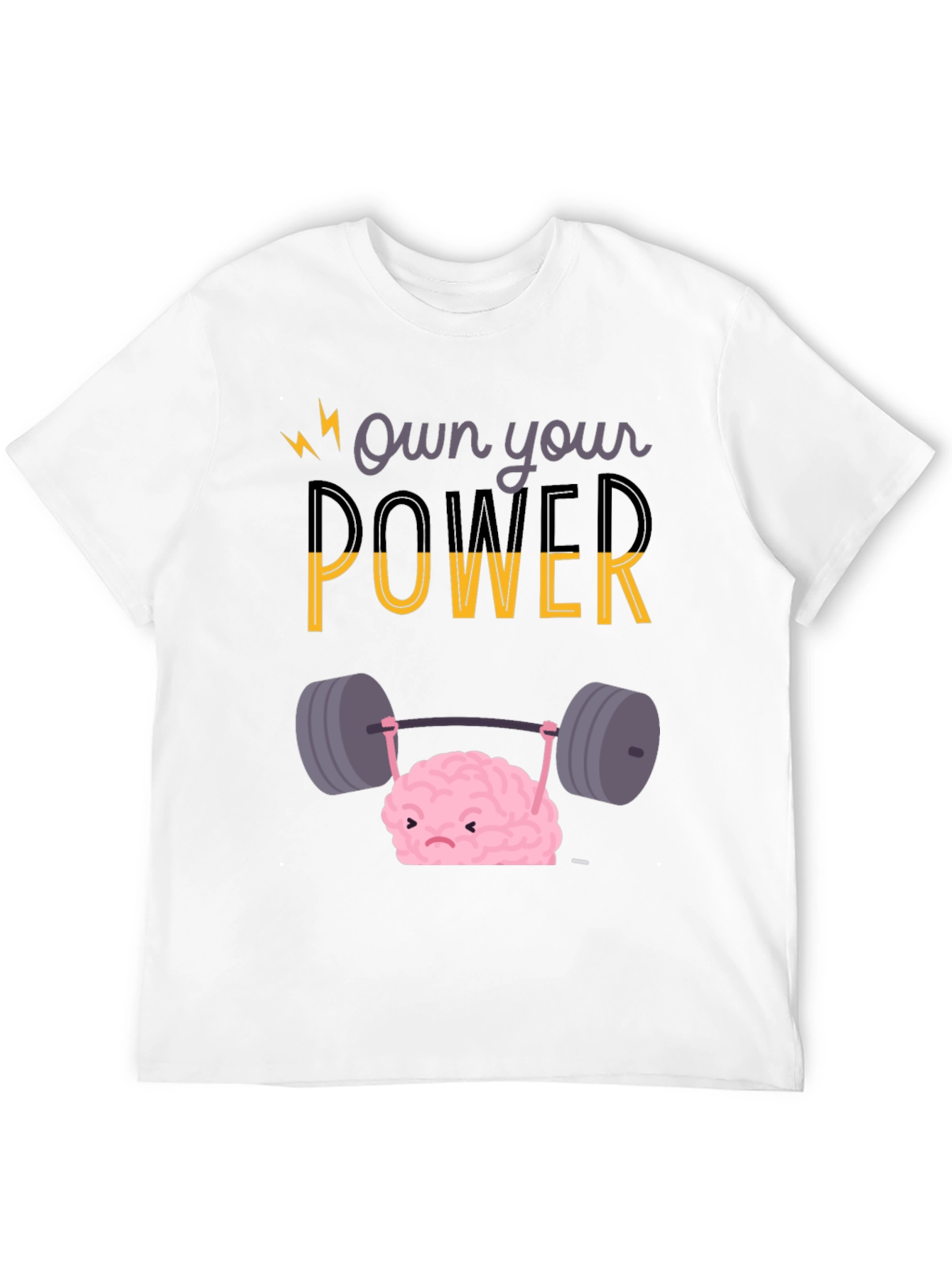 Black Own Your Power T-Shirt - Brain Lifting Weights view 12