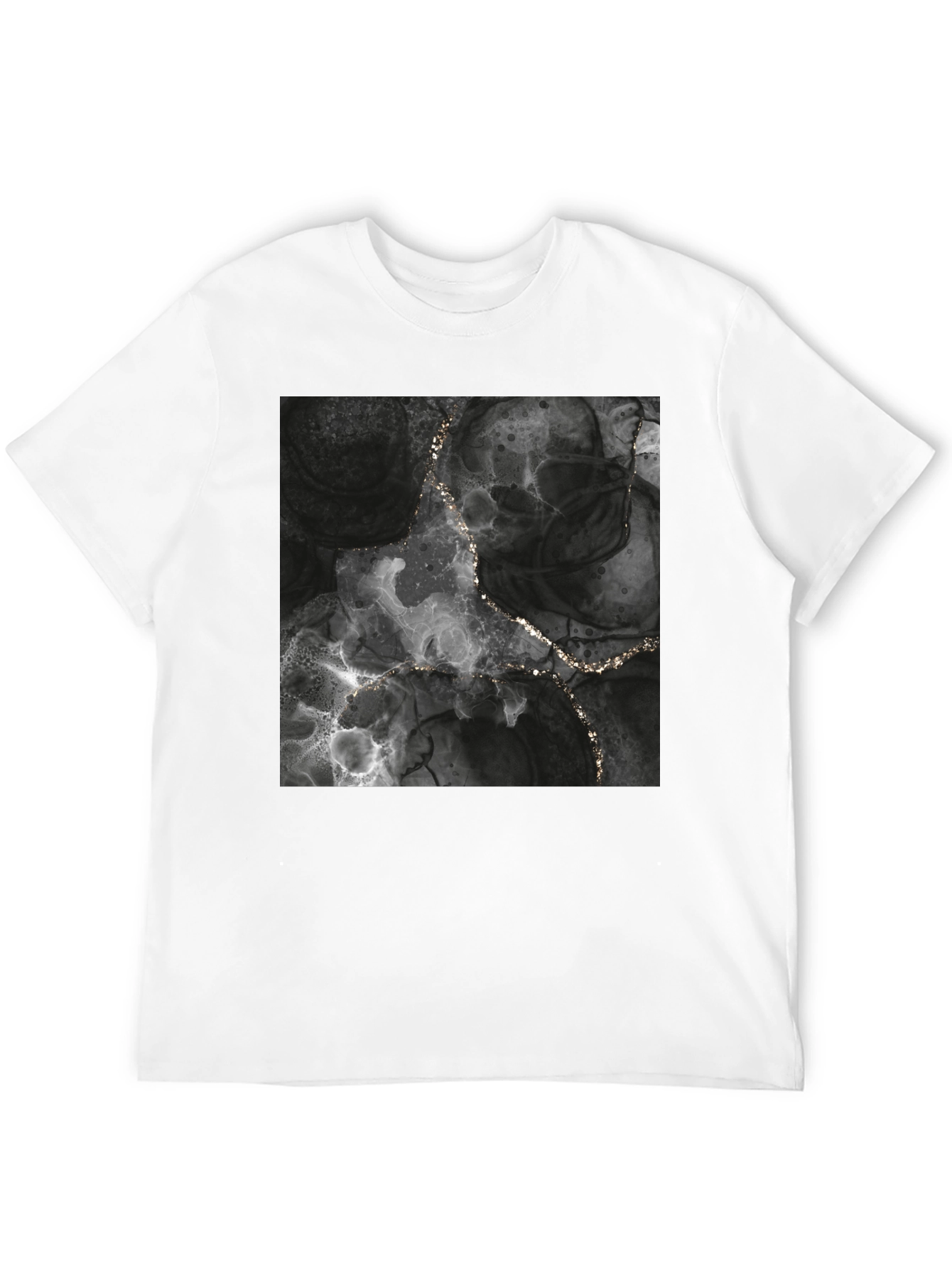 Black Abstract Art Black T-Shirt view 12