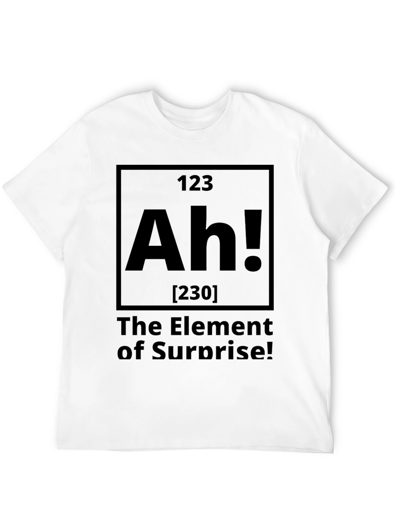 Black Element of Surprise - Funny Graphic Tee view 12