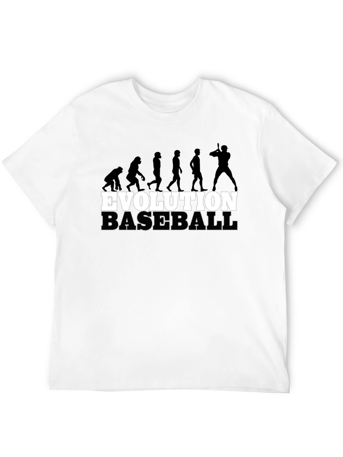 Black Evolution of Baseball Black T-Shirt view 12
