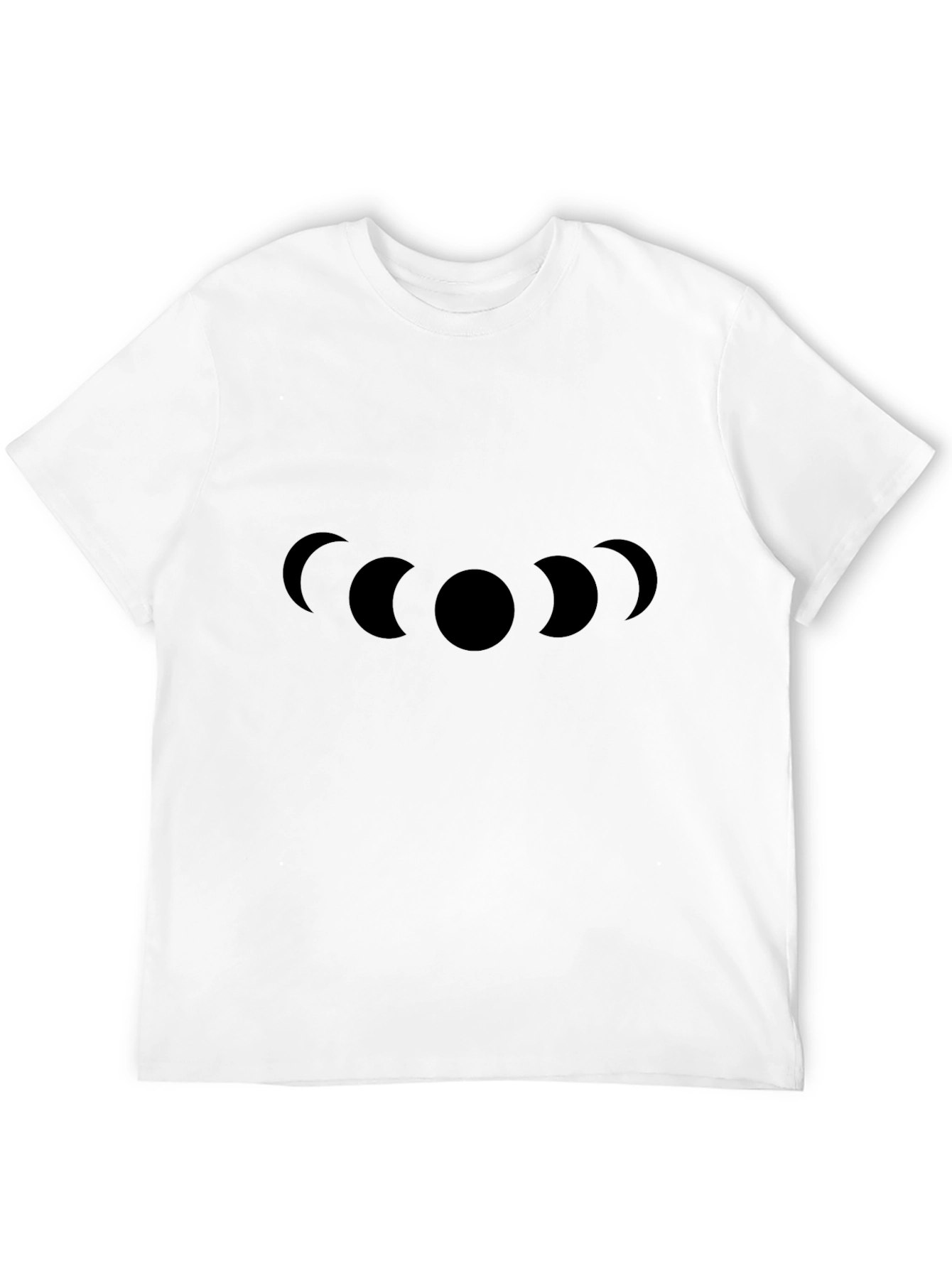 Black Lunar Cycle Graphic T-Shirt - Black Cotton Tee view 12