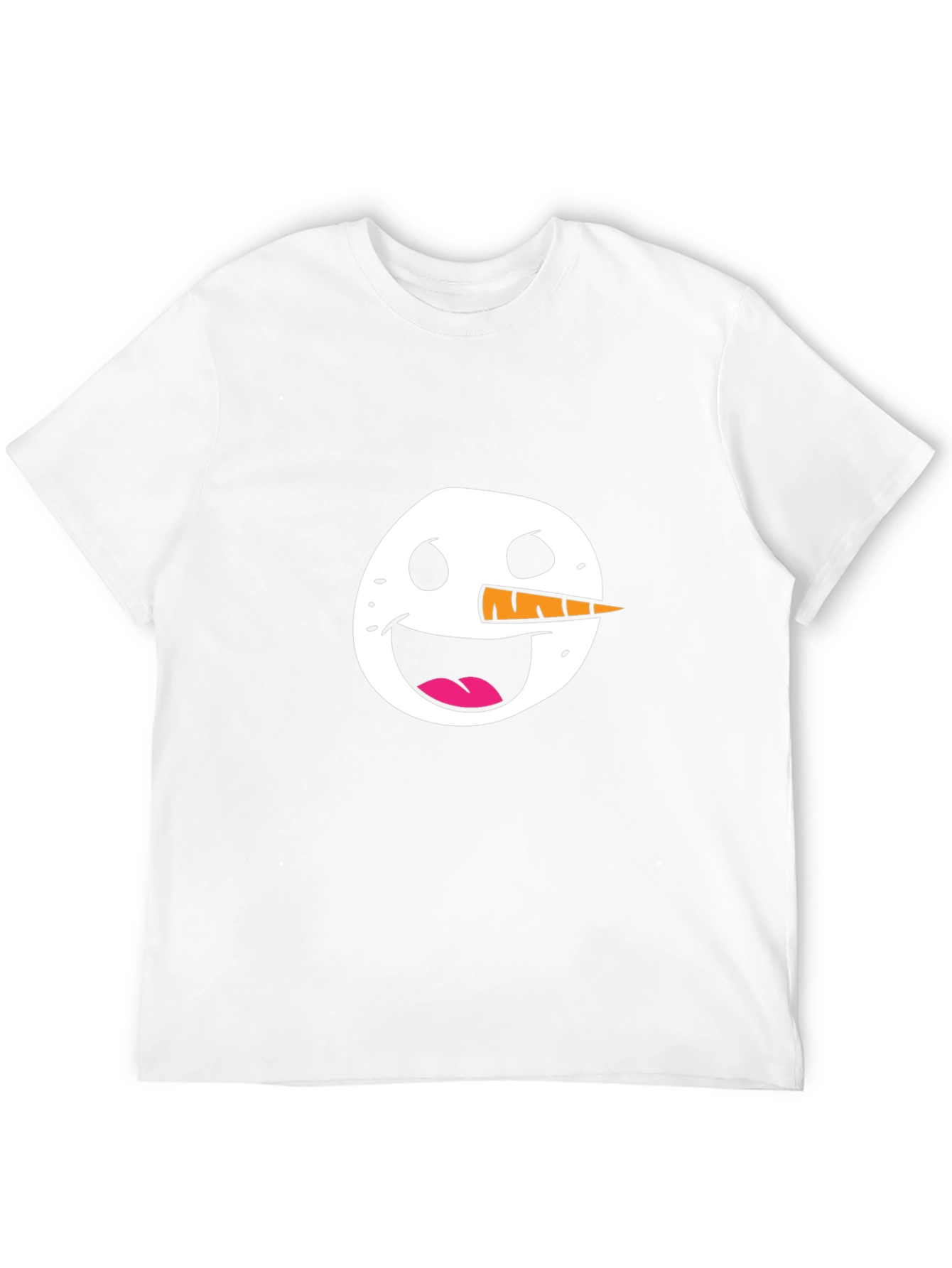 Black Snowman Face Graphic Tee - Black Cotton Casual Shirt view 12