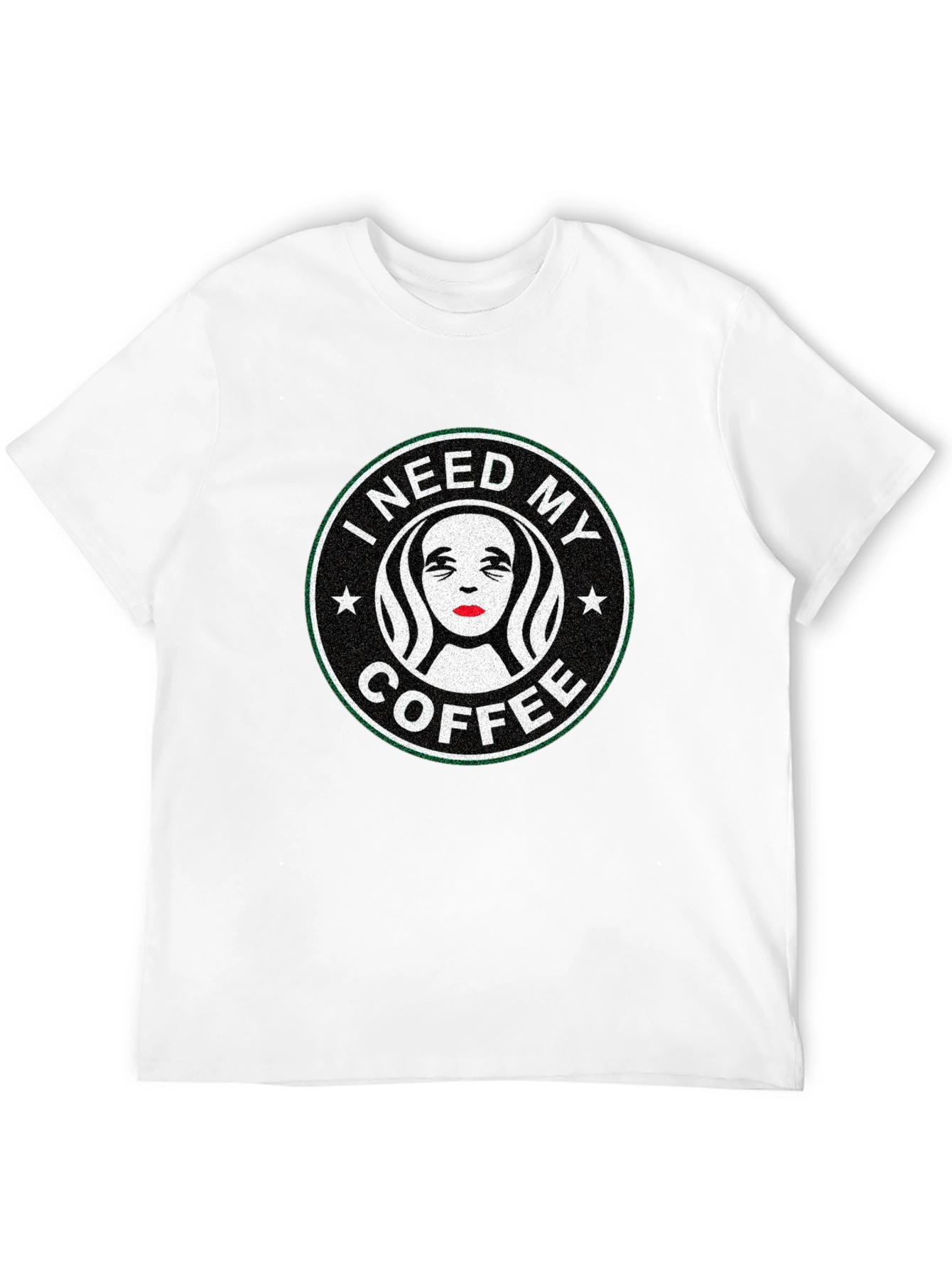 Black I Need My Coffee Graphic Tee - Unisex Black T-Shirt view 12