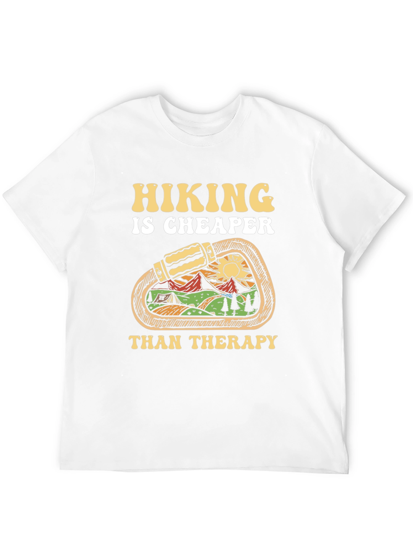 Black Hiking is Cheaper Than Therapy T-Shirt view 12