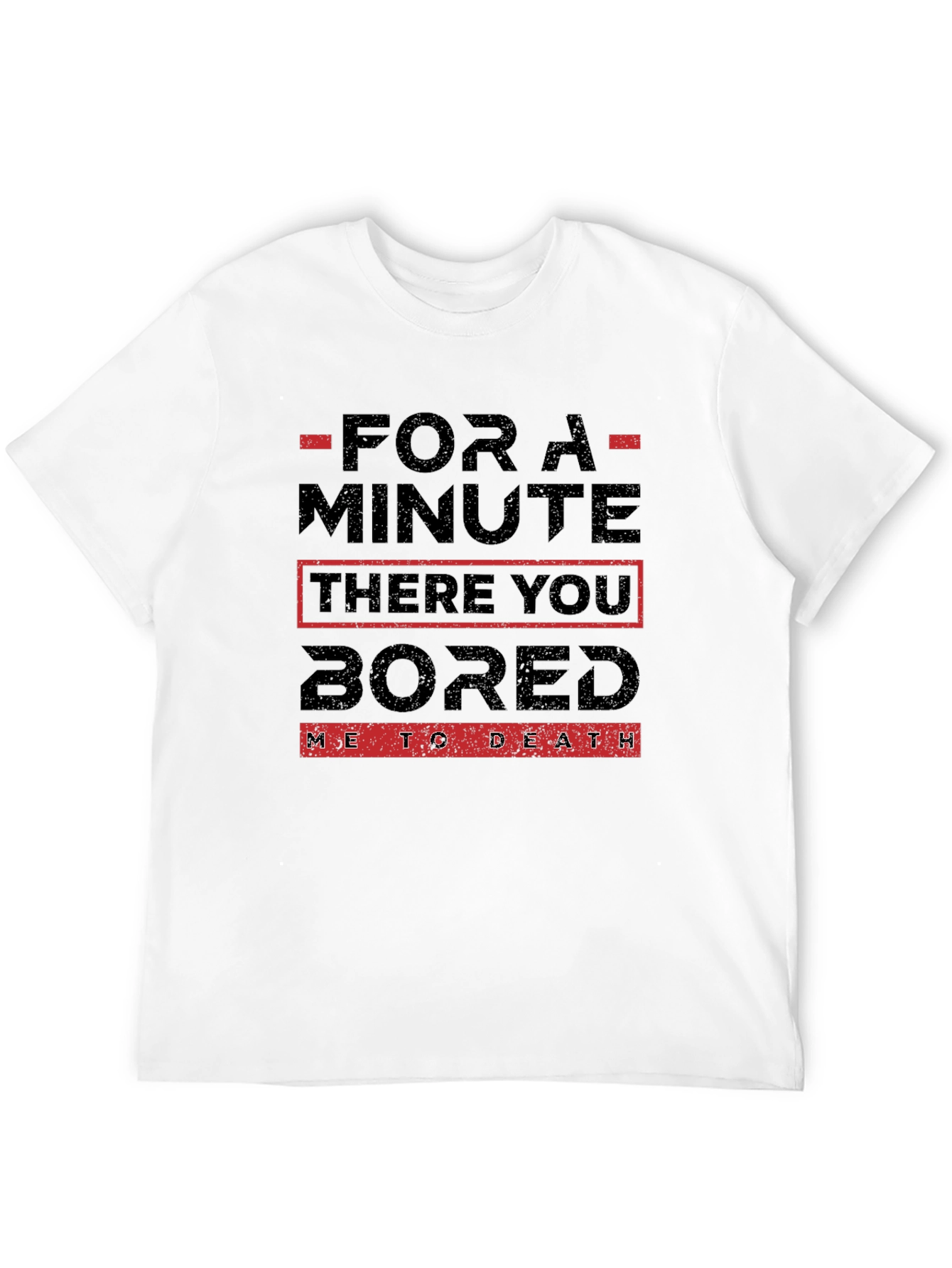 Black Humorous Graphic Tee - "Bored Me to Death" Black T-Shirt view 12