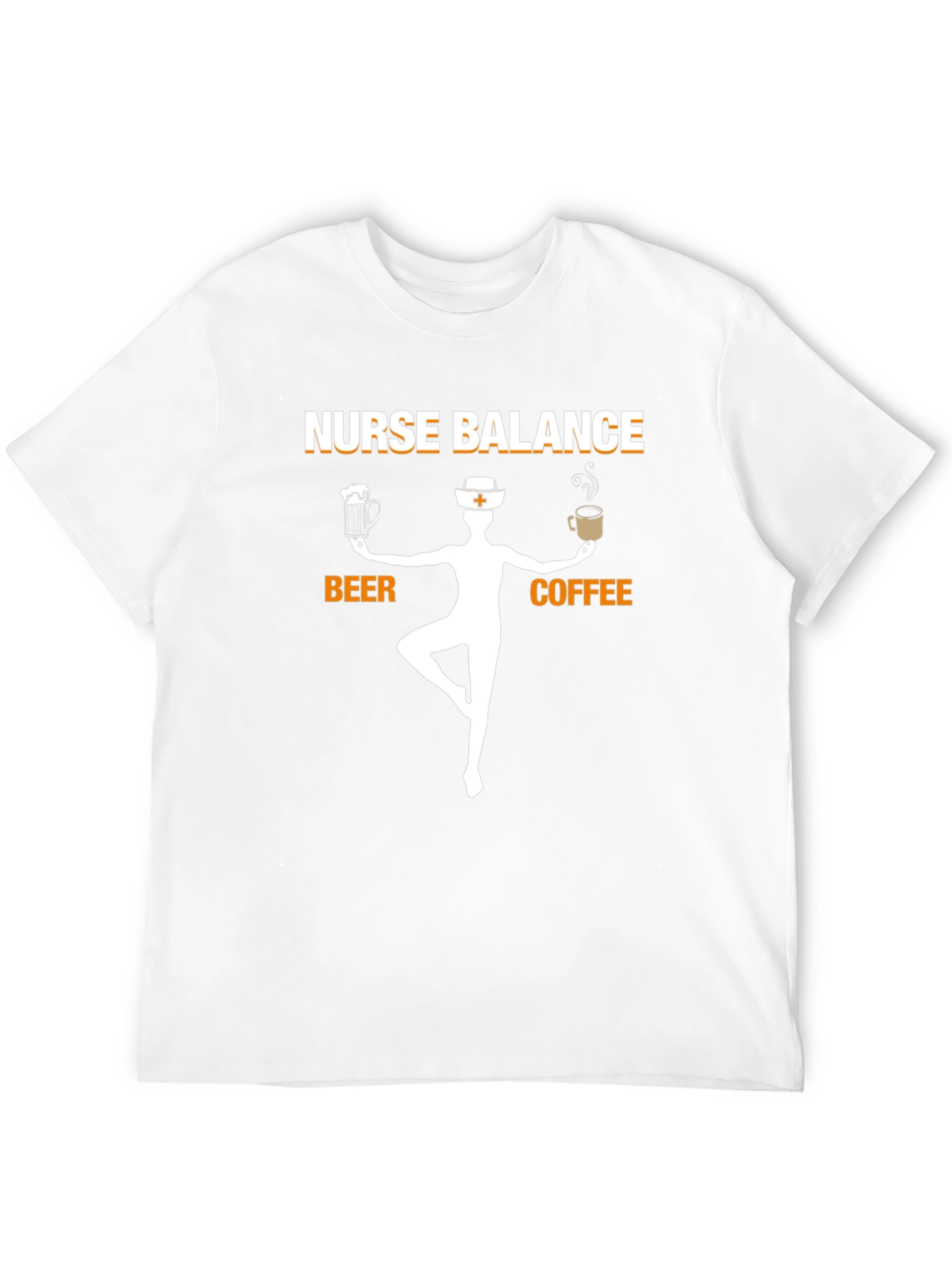 Black Nurse Balance Beer Coffee Graphic T-Shirt view 12