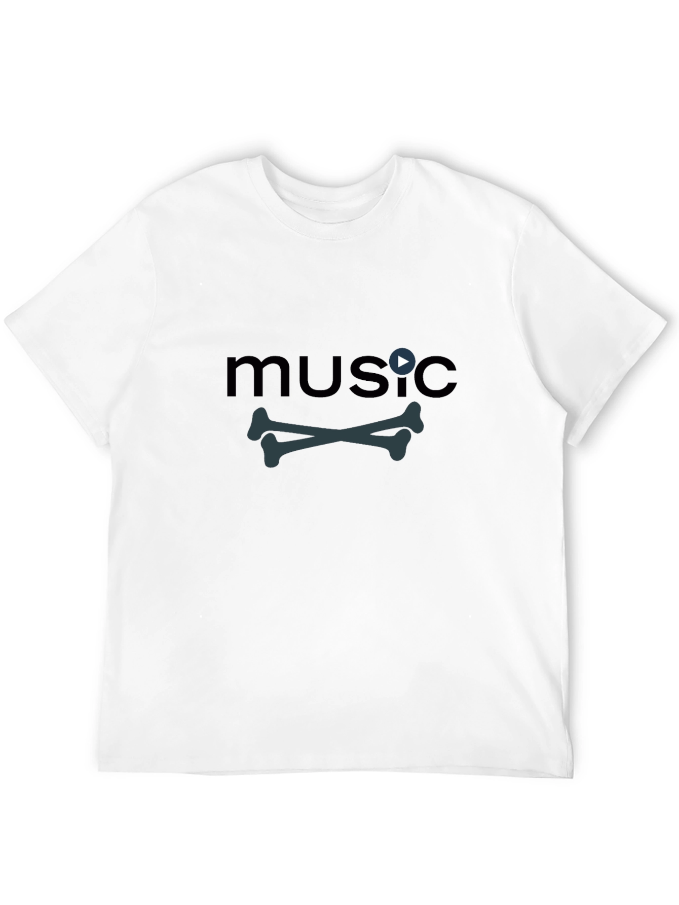 Black Music Bones Tee - Black Graphic T-Shirt view 12