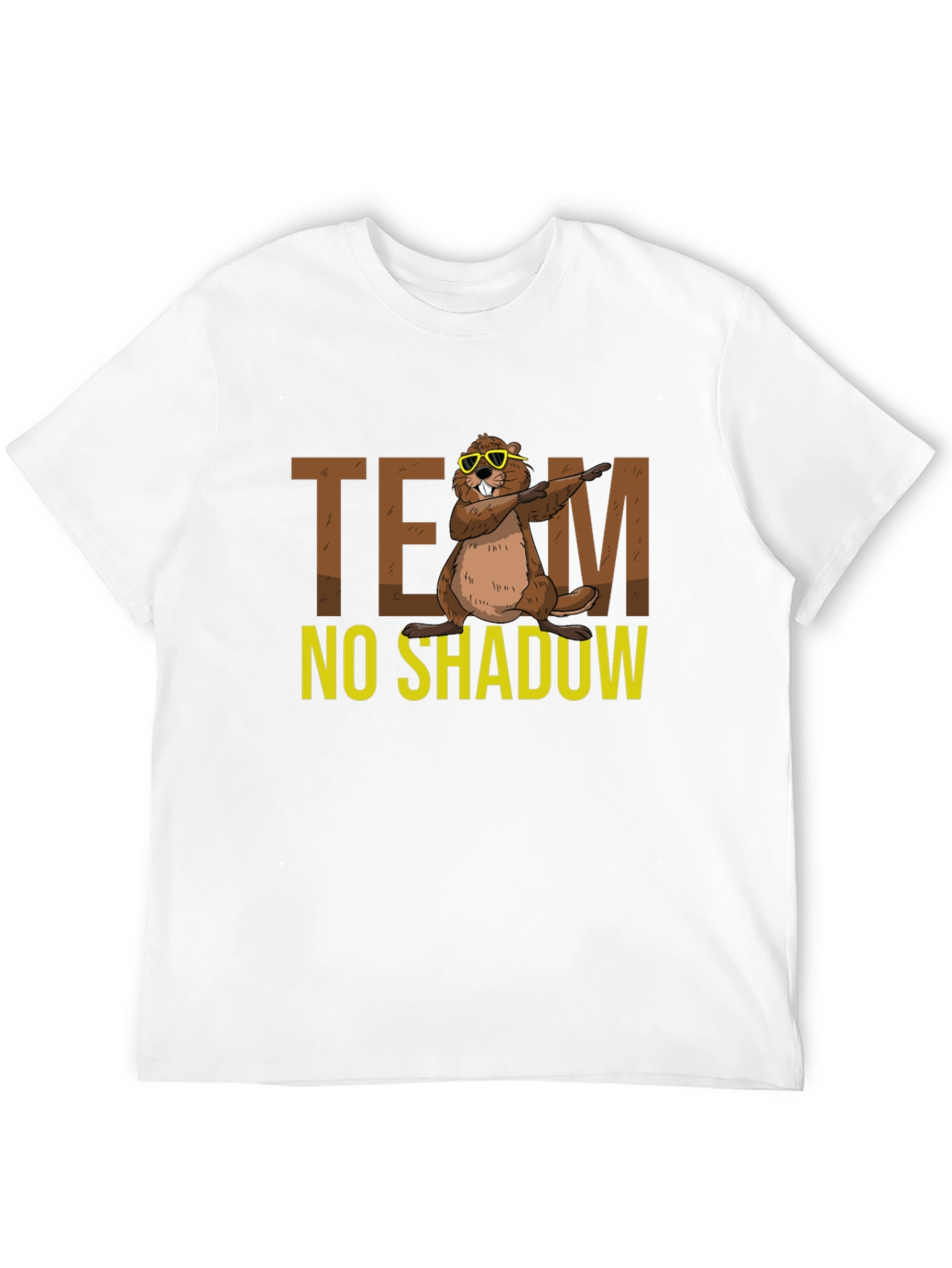 Black Team No Shadow Funny Groundhog Day T-Shirt view 12