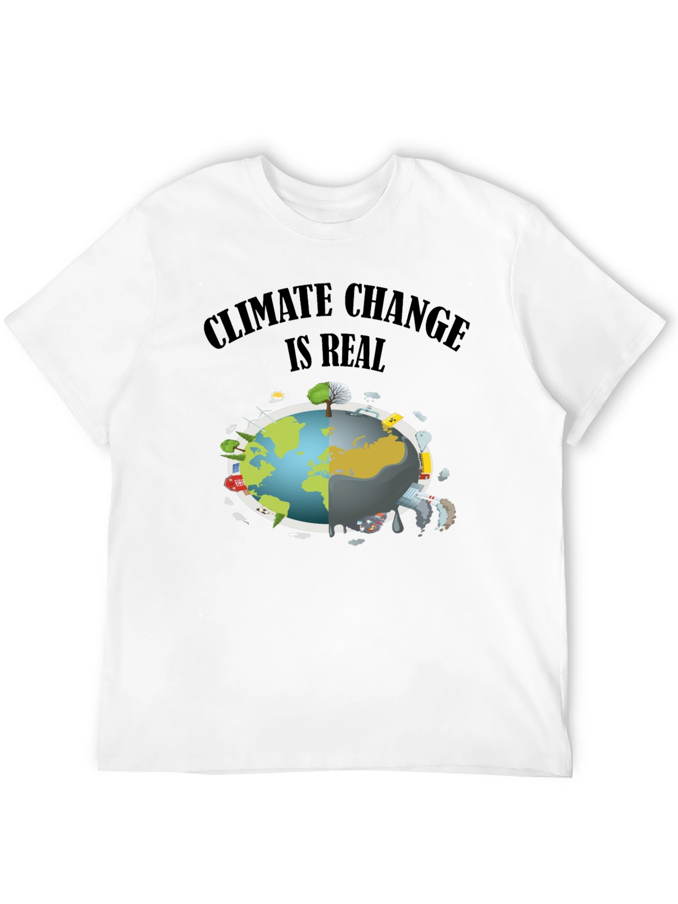 Black Climate Change Awareness T-Shirt view 12