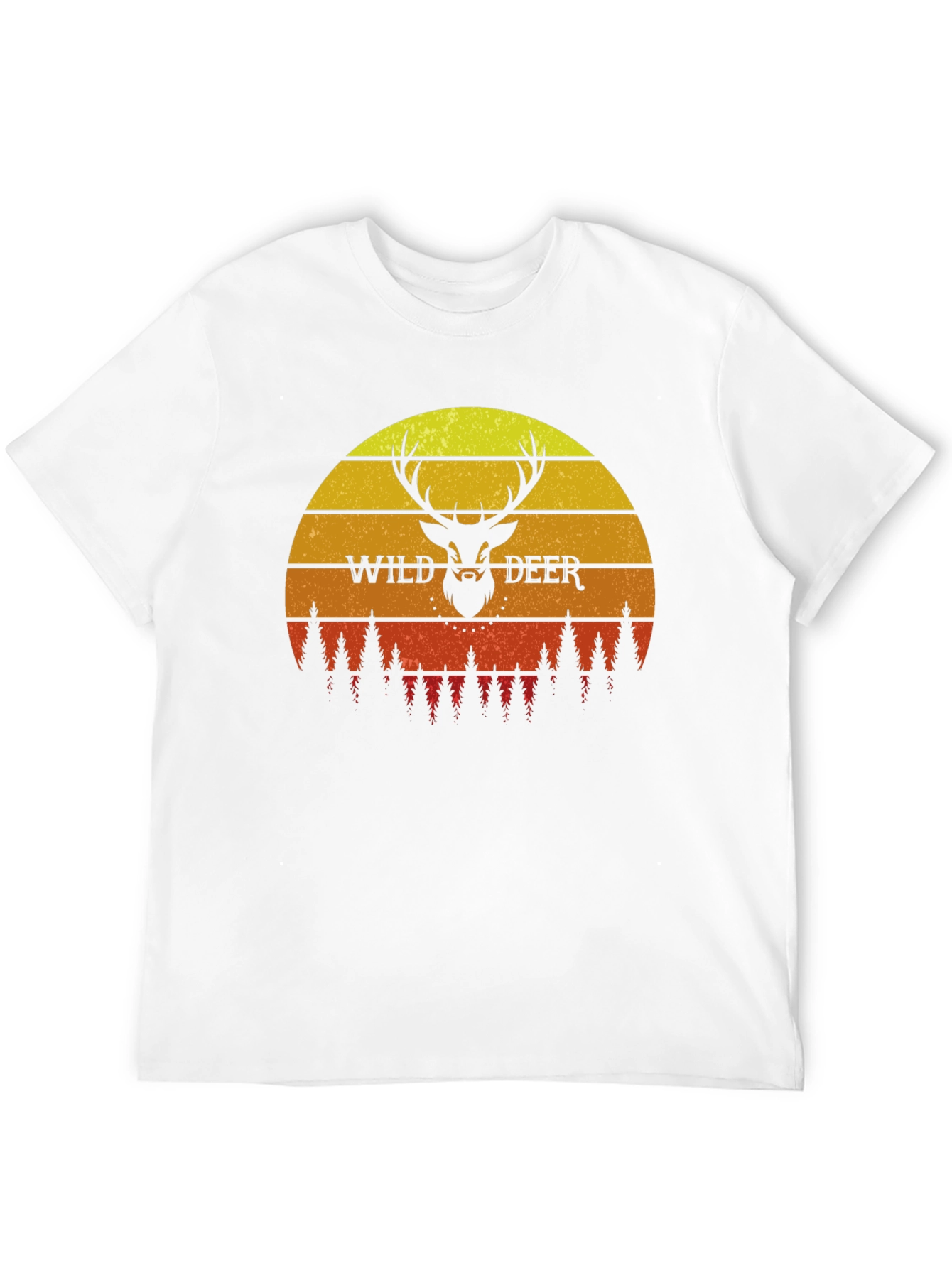 Black Wild Deer Sunset Graphic T-Shirt - Nature Lover Tee view 12