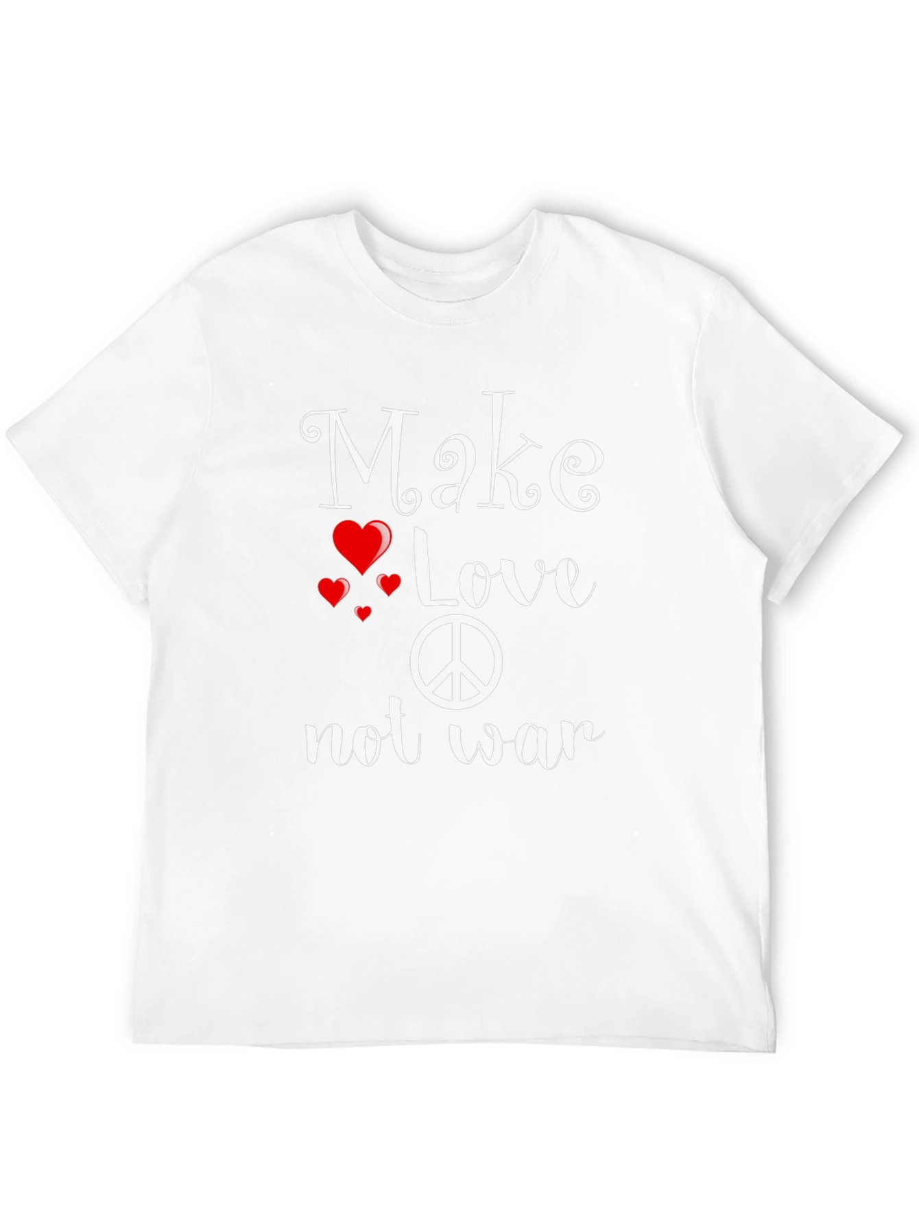Black Peace & Love Graphic Tee - Black view 12
