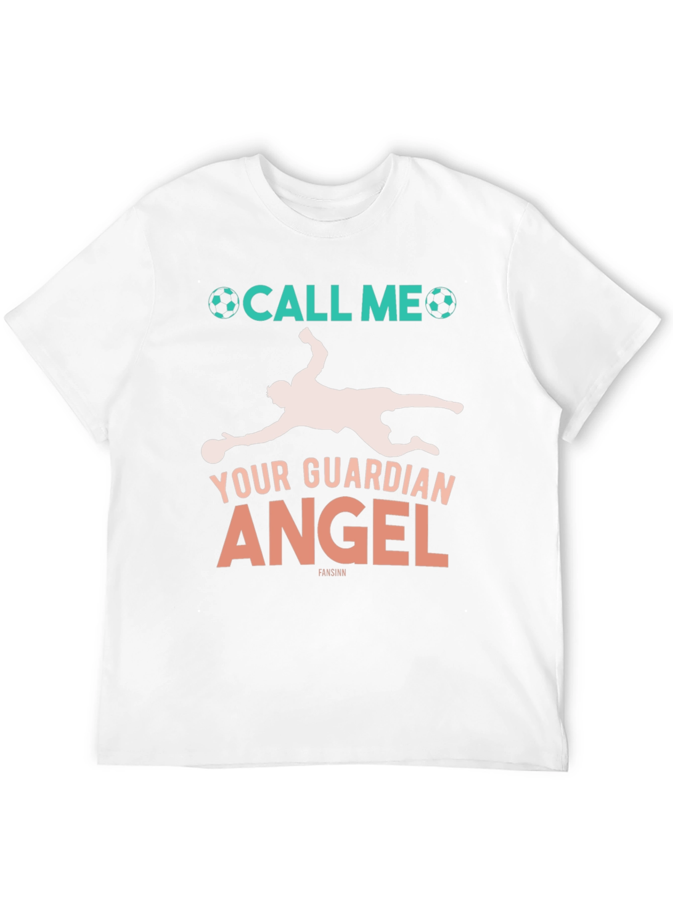 Black Soccer Goalie Guardian Angel Graphic Tee view 12
