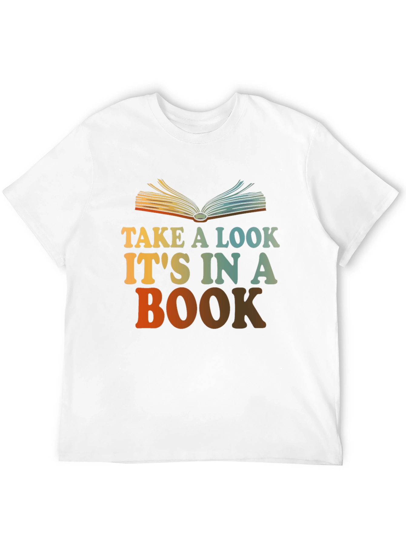 Black Take a Look It's in a Book T-Shirt view 12