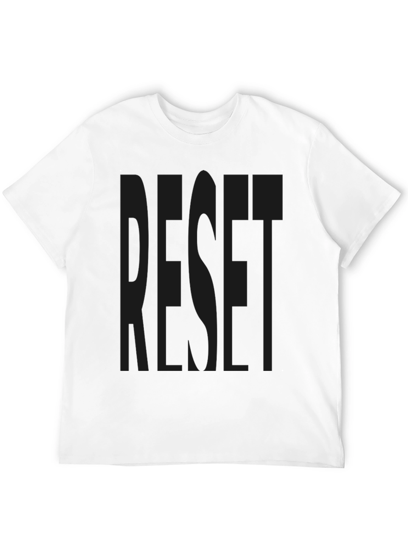 Black RESET Graphic Print Black T-Shirt view 12