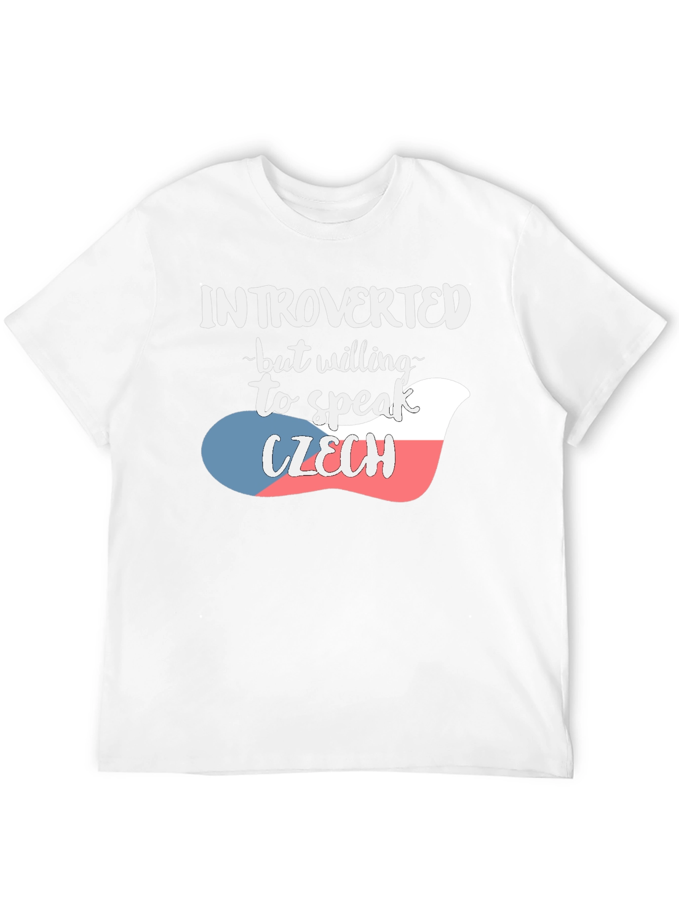 Black Introverted Czech Flag T-Shirt view 12