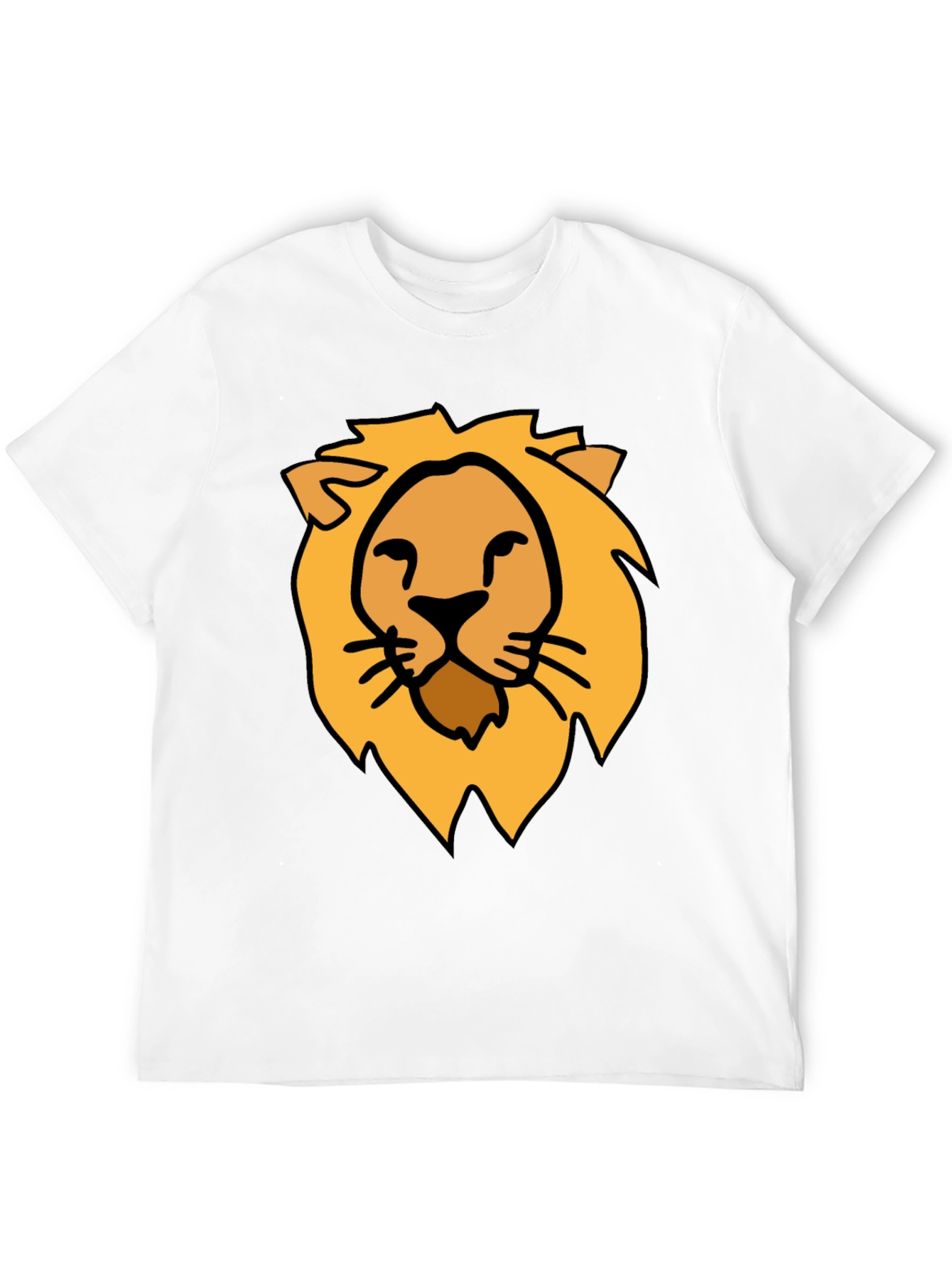 Black Lion Graphic Tee - Stylish Crew Neck Black T-Shirt view 12