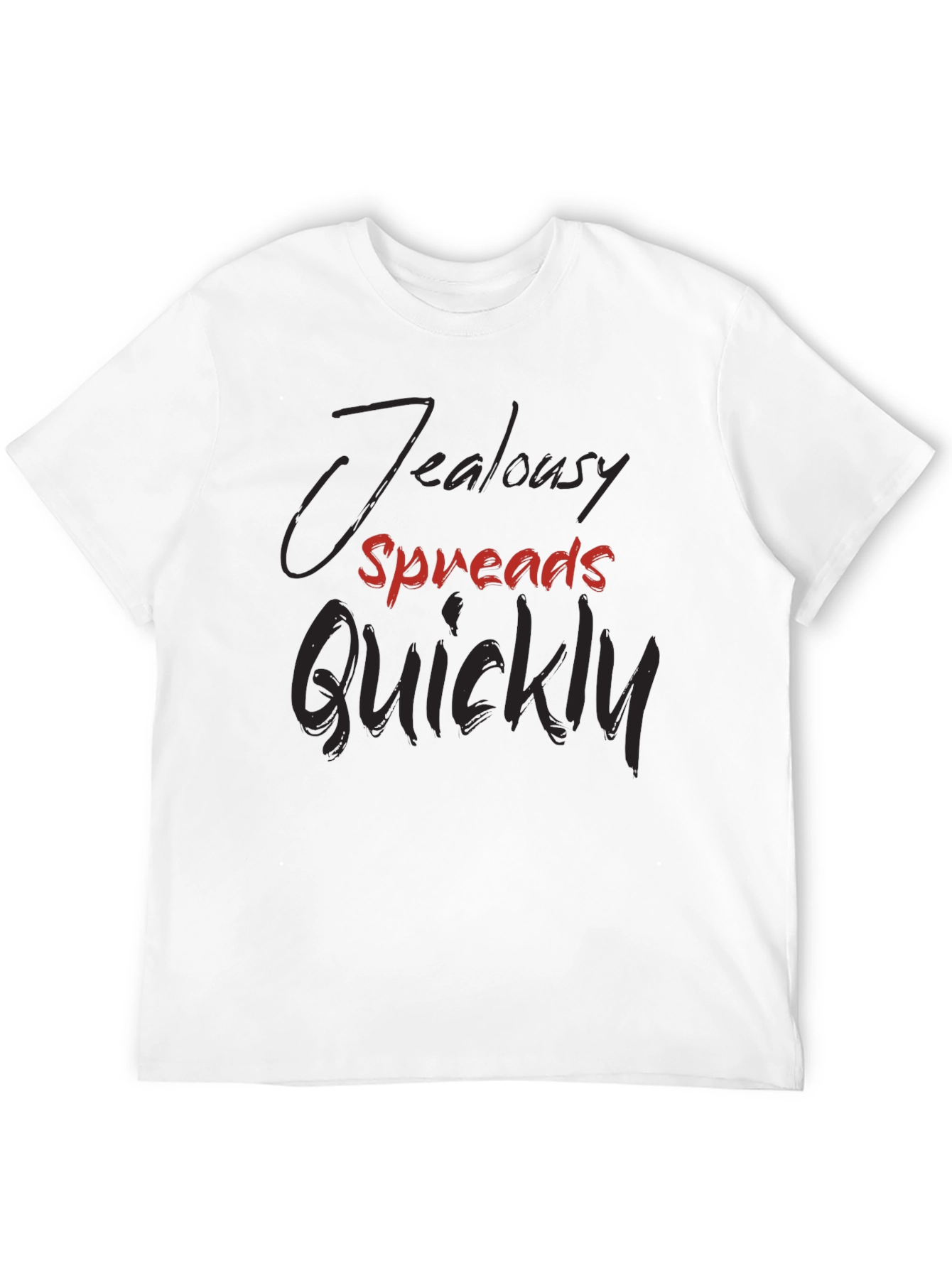 Jealousy Spreads Quickly Graphic Tee - Trendy Dark T-Shirt - 12