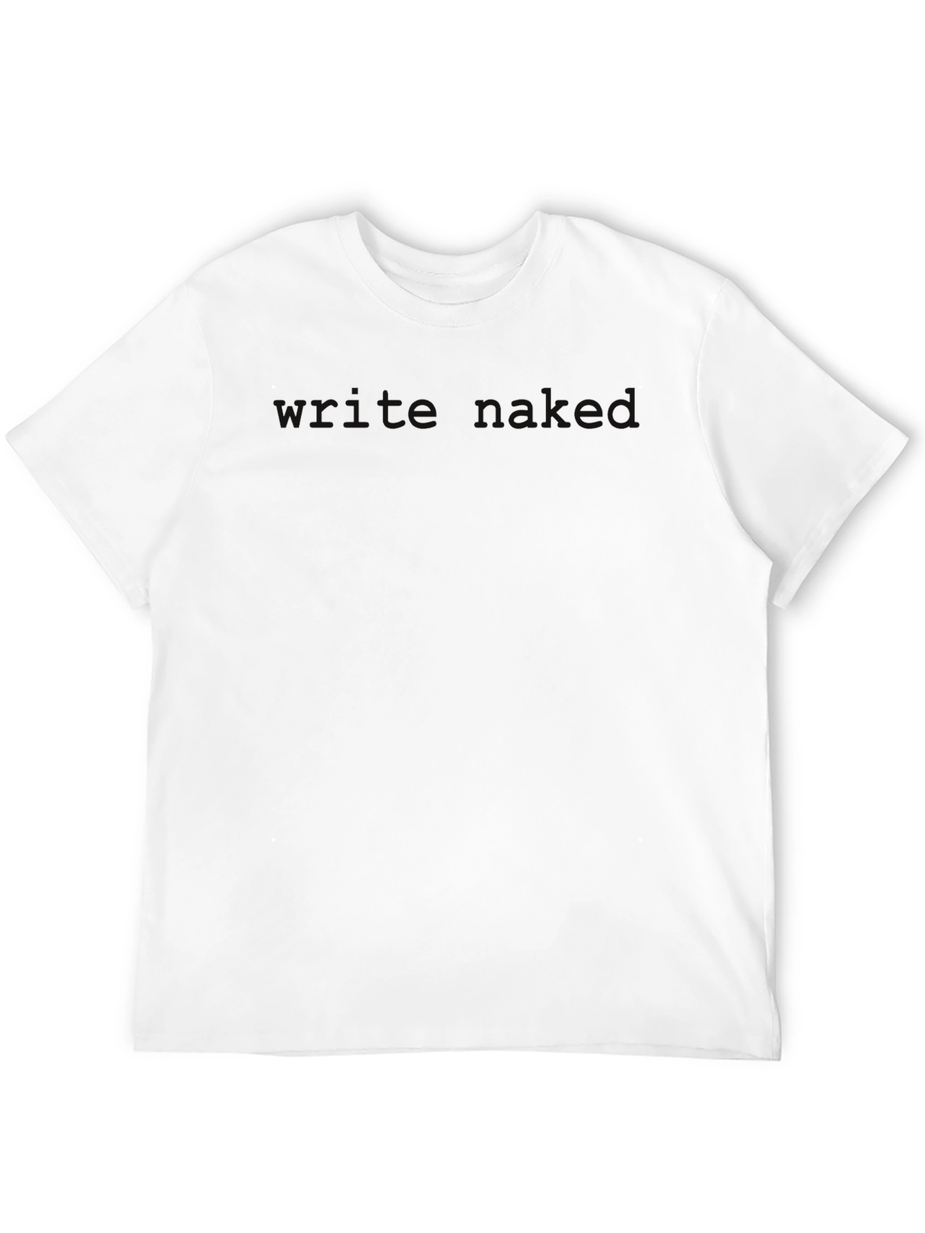 Black Men's Black Graphic Tee - Write Naked view 12