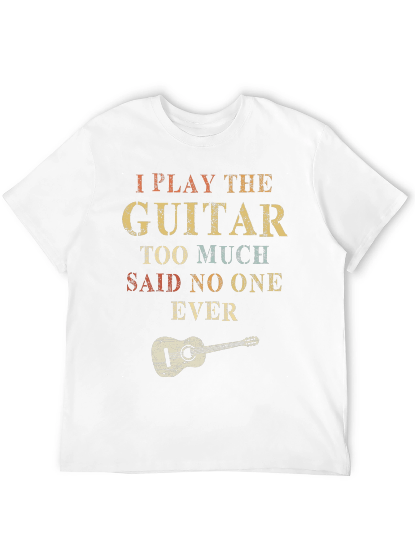 Black I Play Guitar Too Much T-Shirt view 12