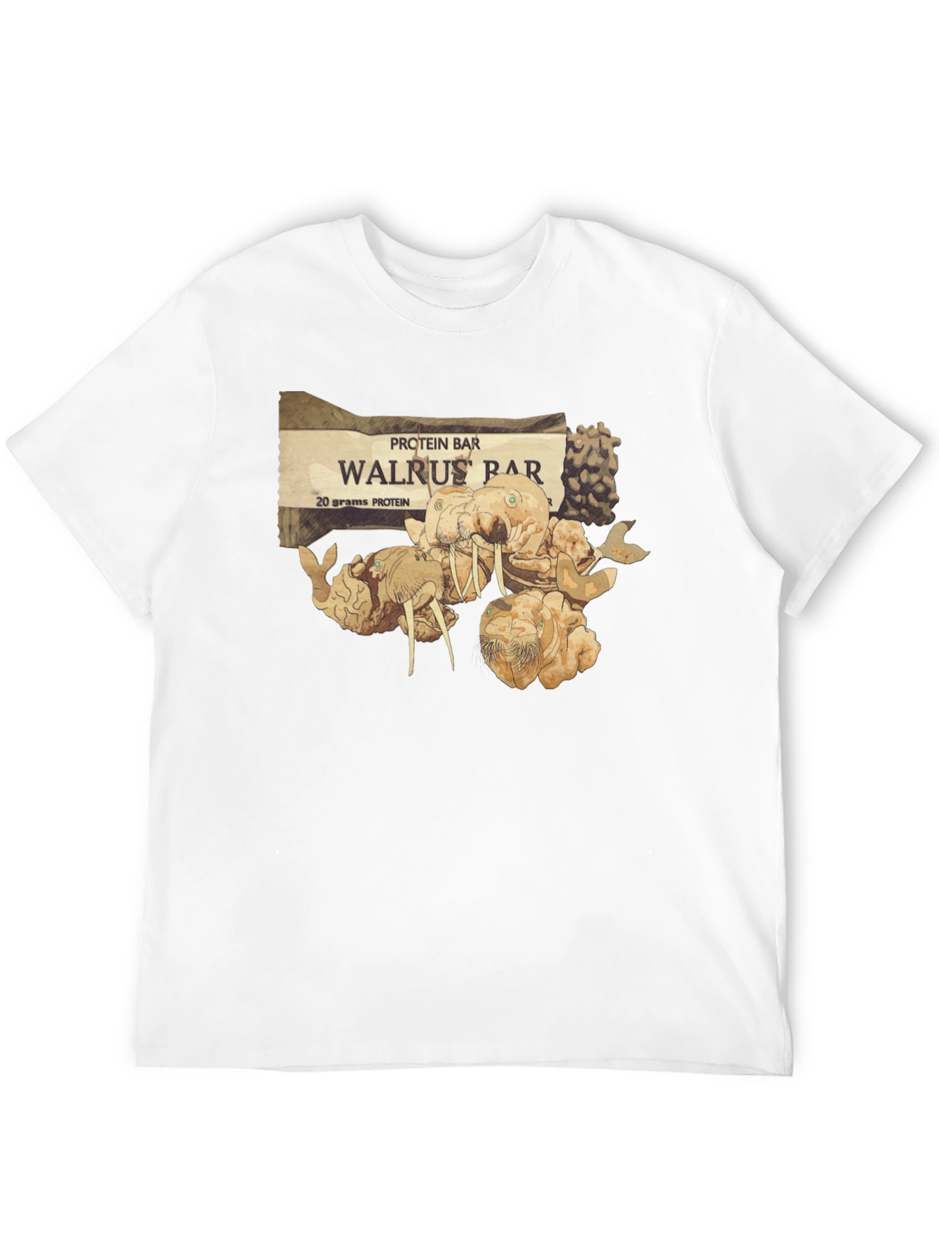 Black Walrus Bar Protein T-Shirt - Unique Graphic Tee view 12