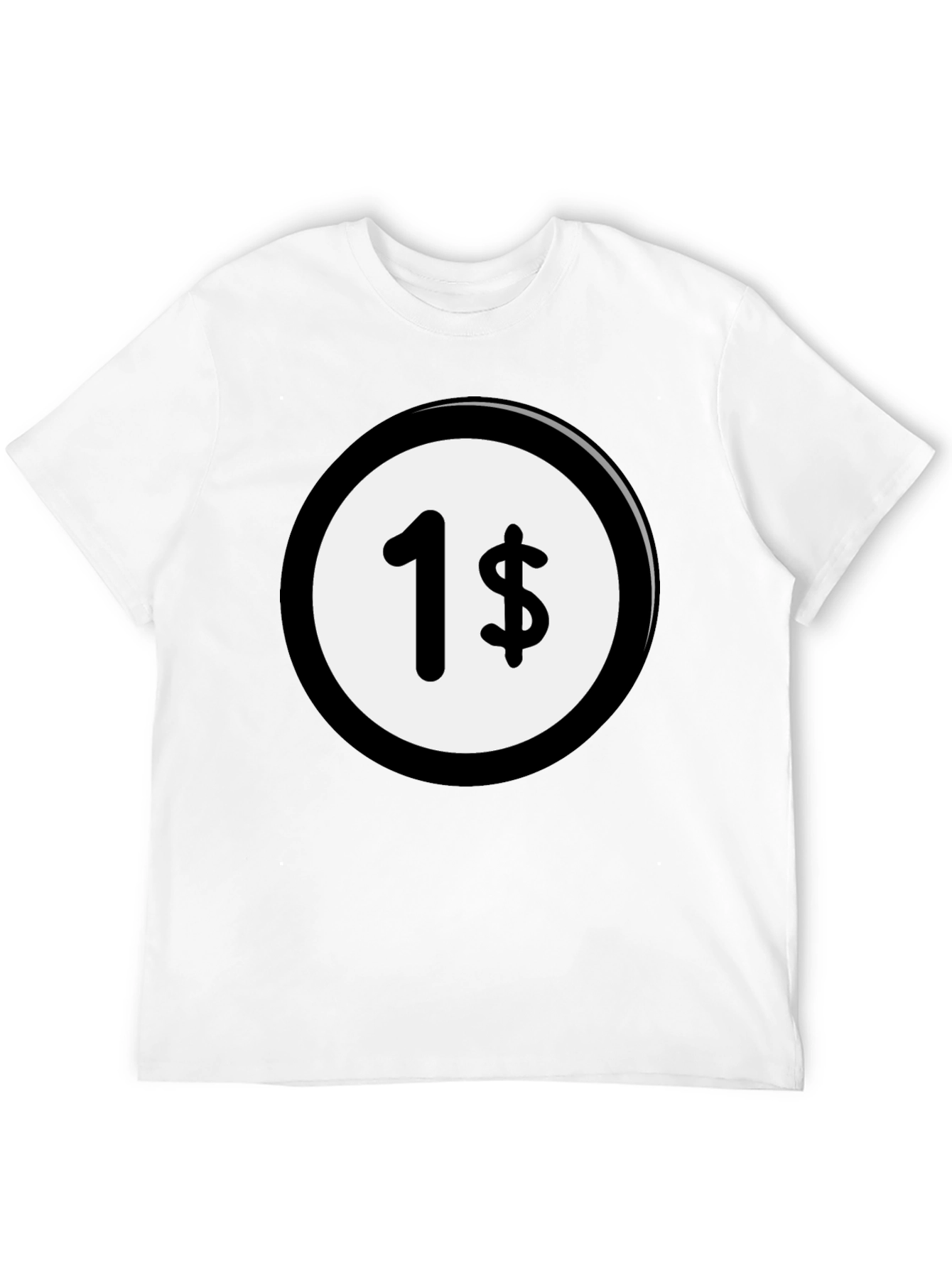 Black One Cent Graphic Tee - Black Cotton Casual Shirt view 12