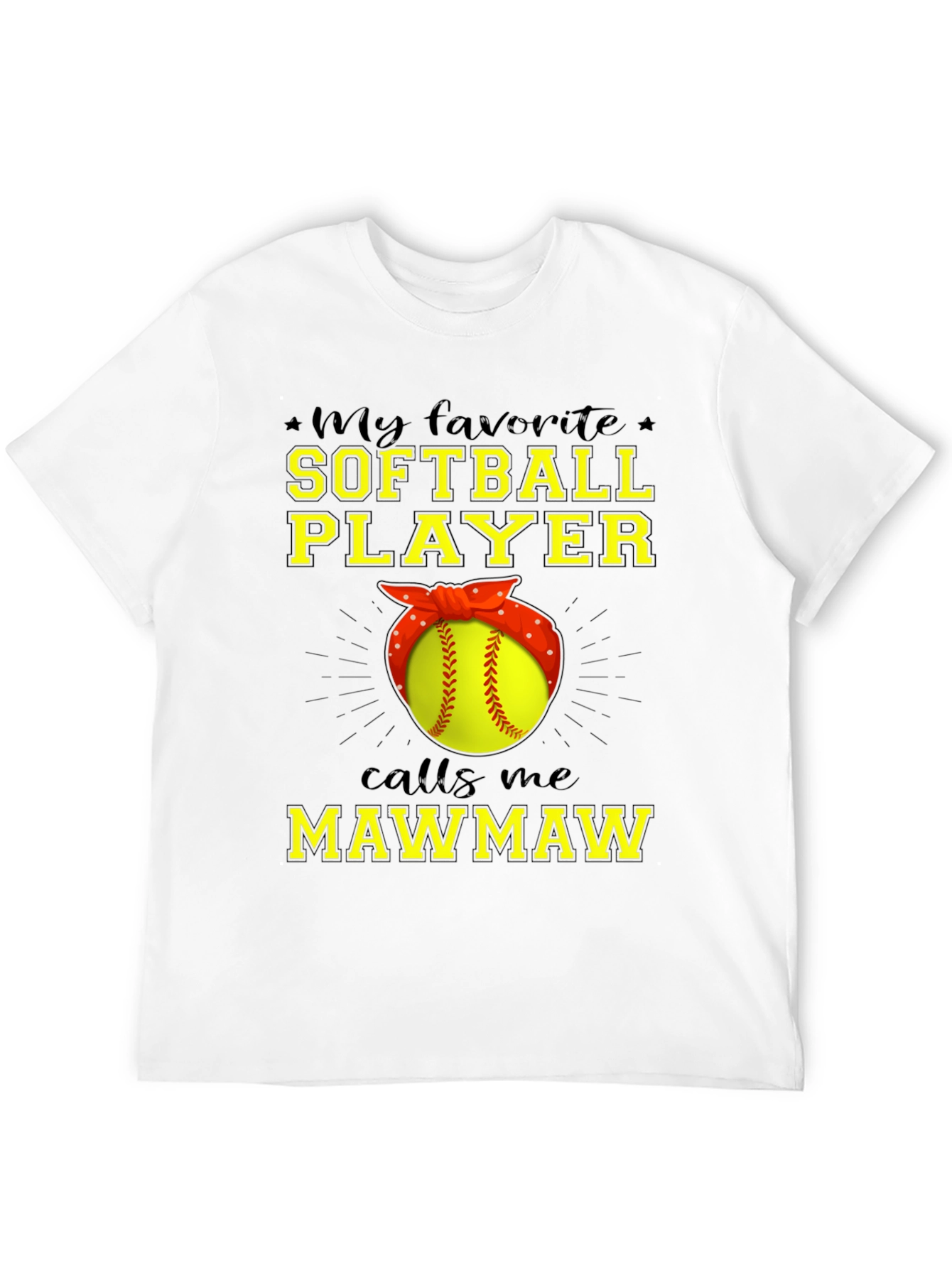 Softball Mawmaw T-Shirt - Gift for Grandma - 12
