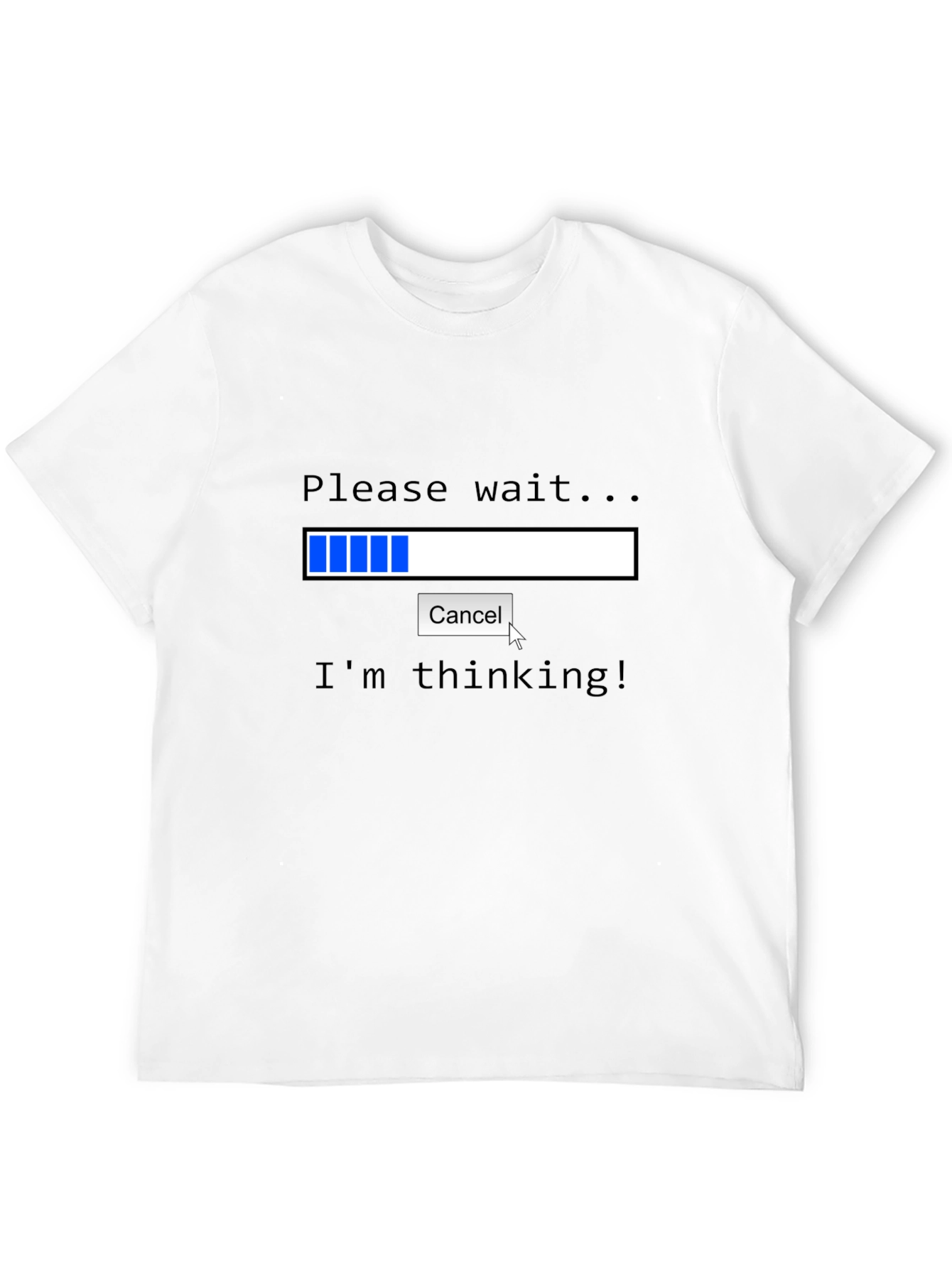 Black I'm Thinking Funny Geek T-Shirt view 12