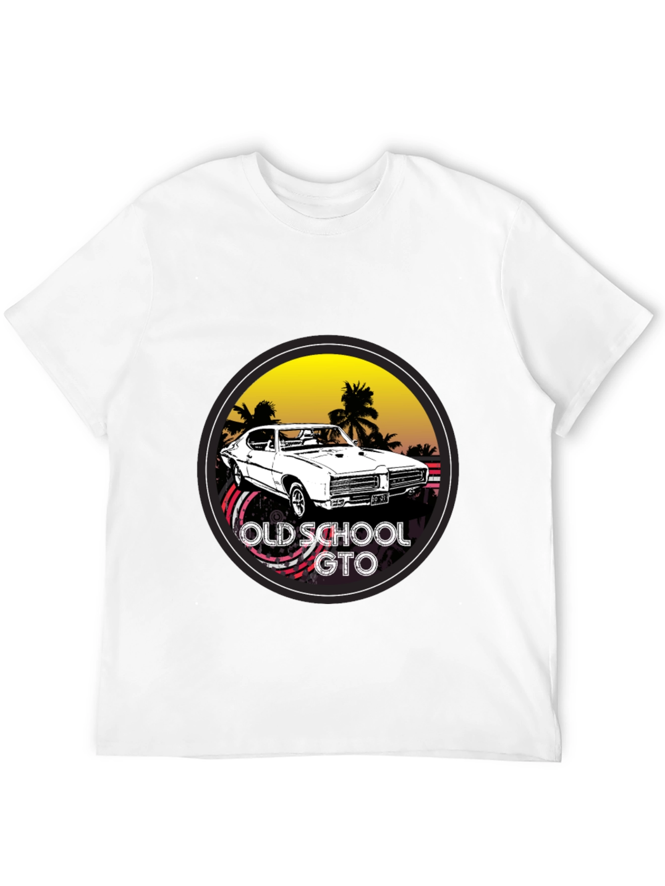 Black Old School GTO T-Shirt - Classic Car Tee view 12
