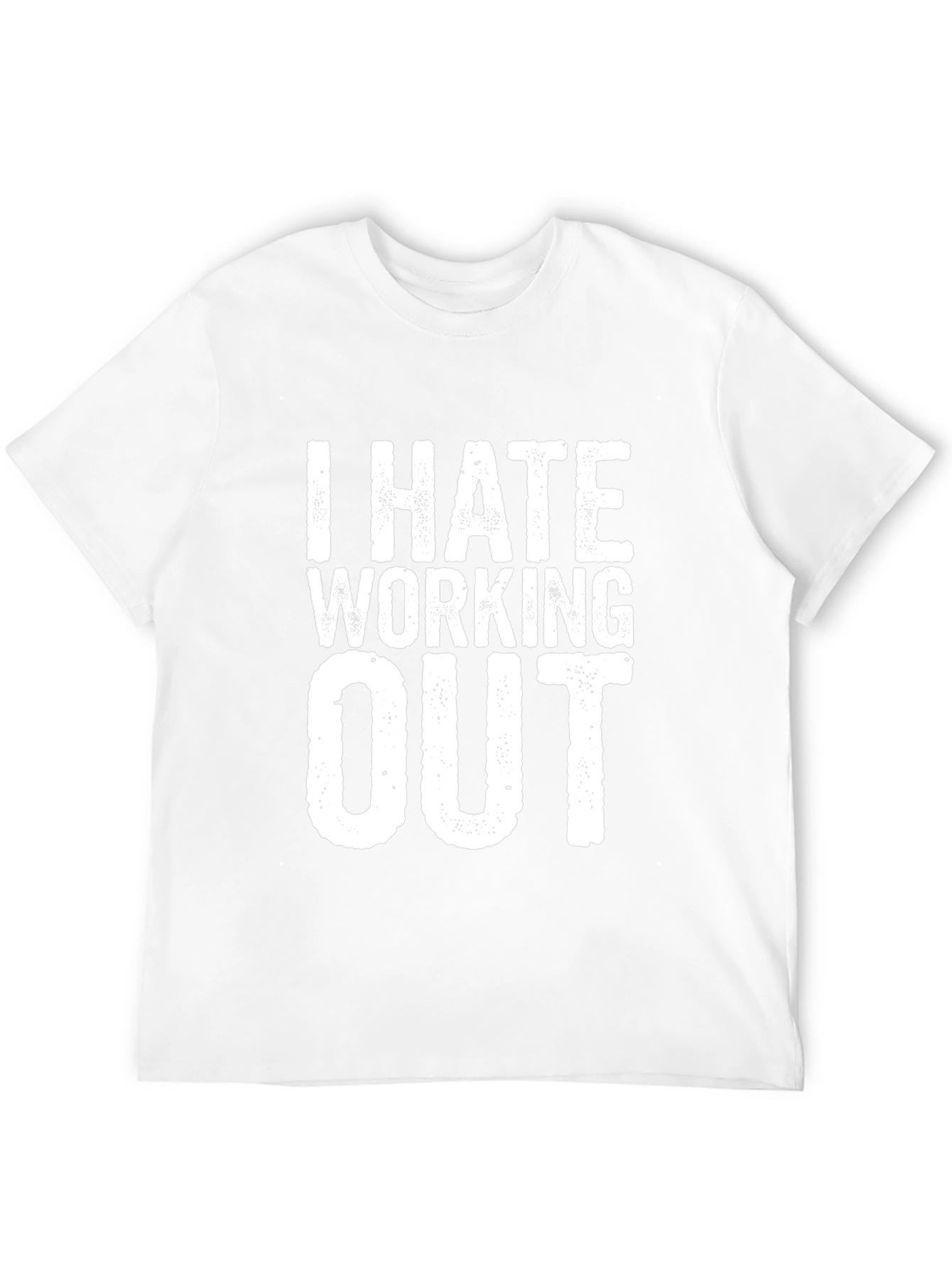 Black I Hate Working Out T-Shirt - Funny Gym Tee view 12